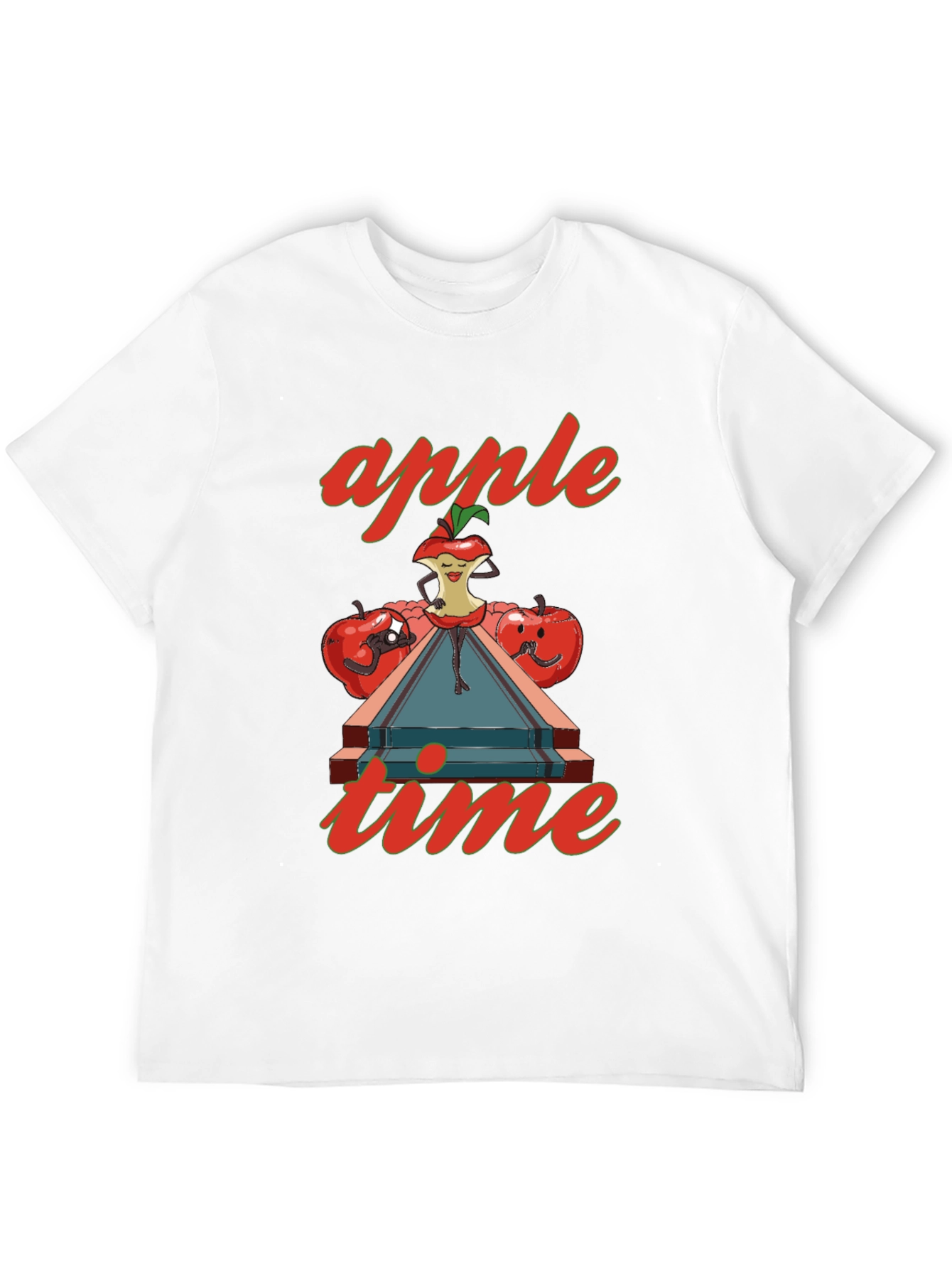 Apple Time Graphic T-Shirt - Fun & Quirky Design