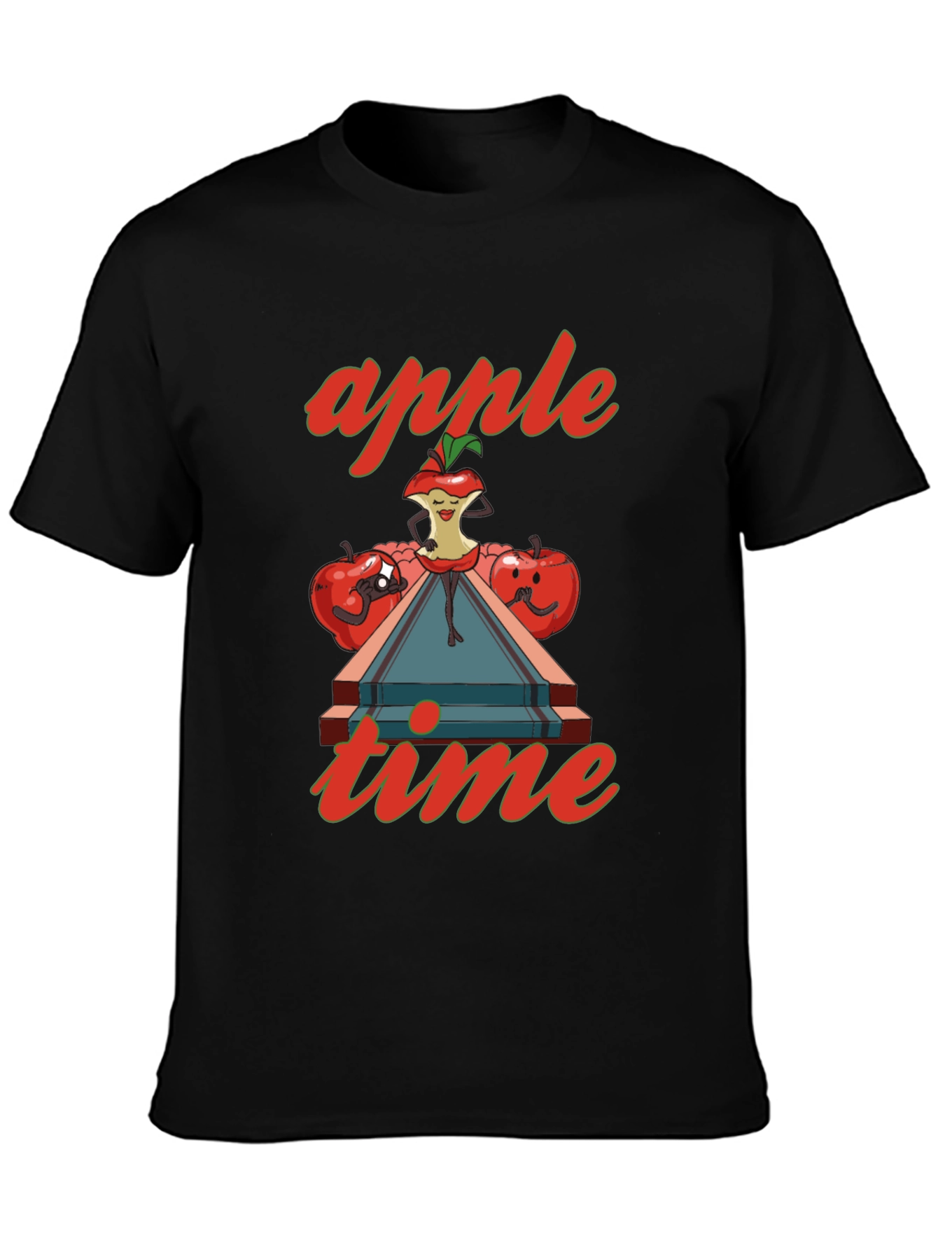 Apple Time Graphic T-Shirt - Fun & Quirky Design