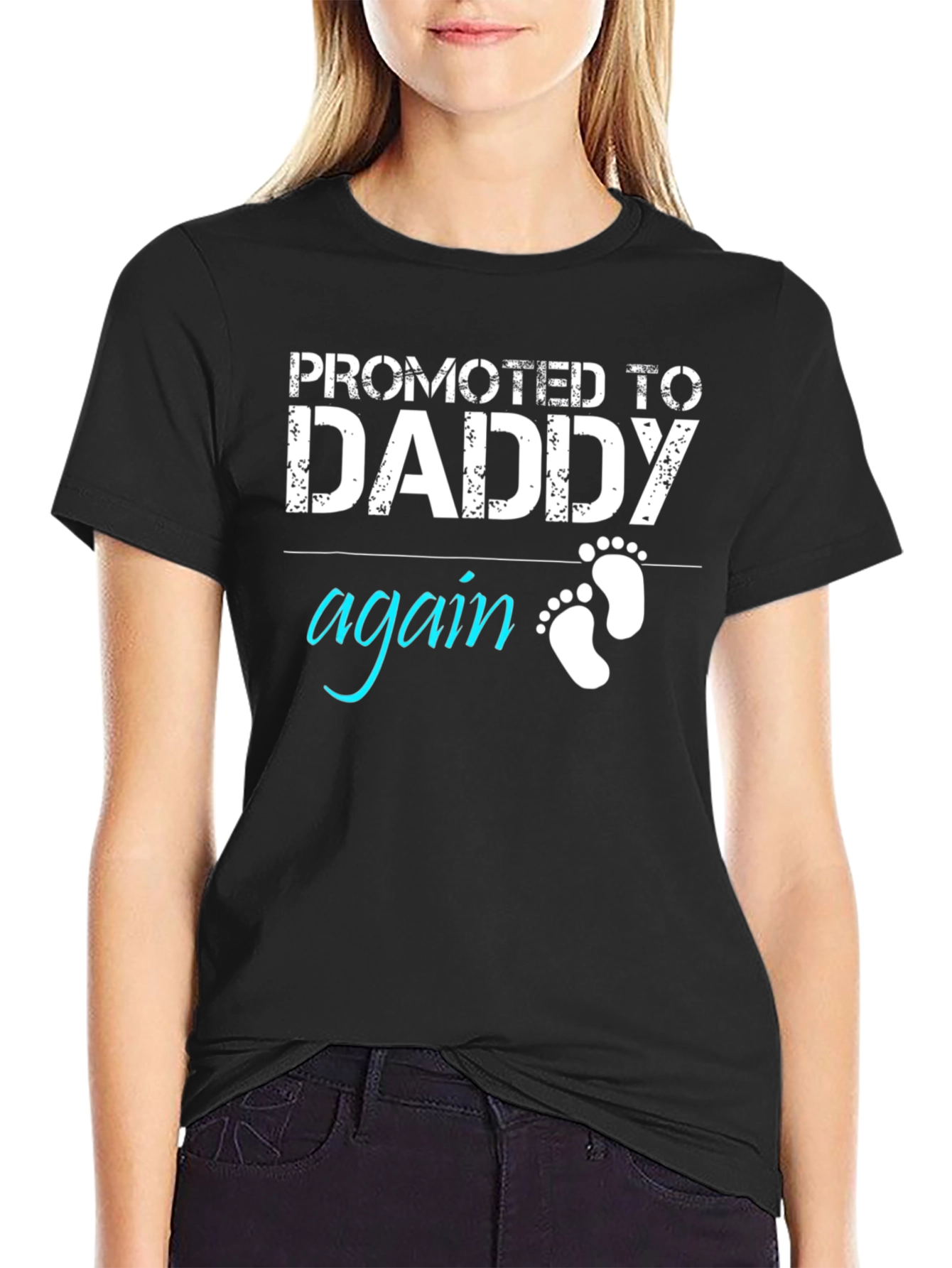 Promoted to Daddy Again Graphic Tee
