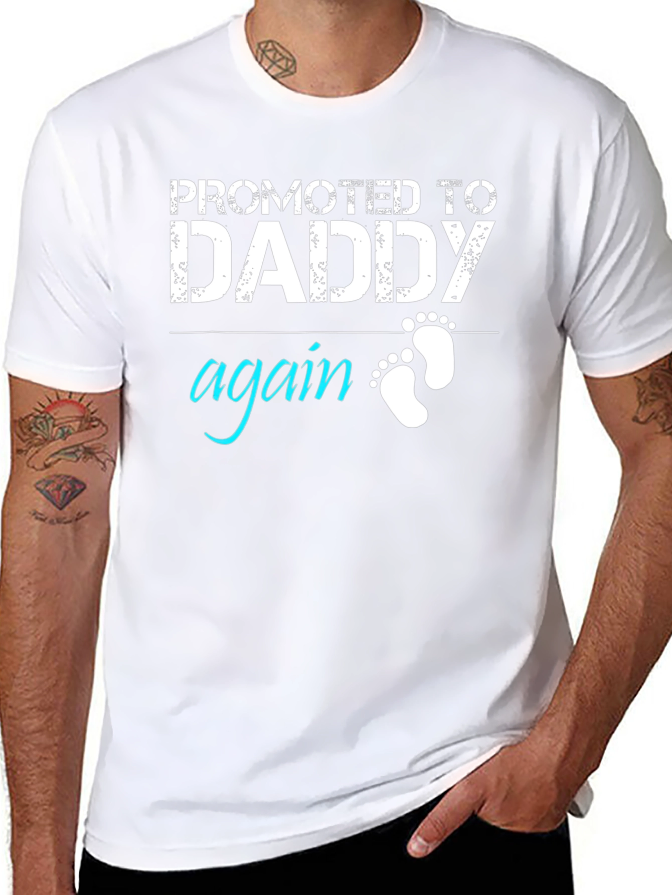 Promoted to Daddy Again Graphic Tee