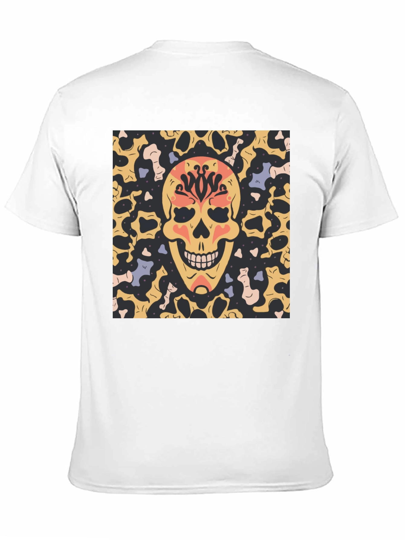 Skull Graphic Print T-Shirt - Black