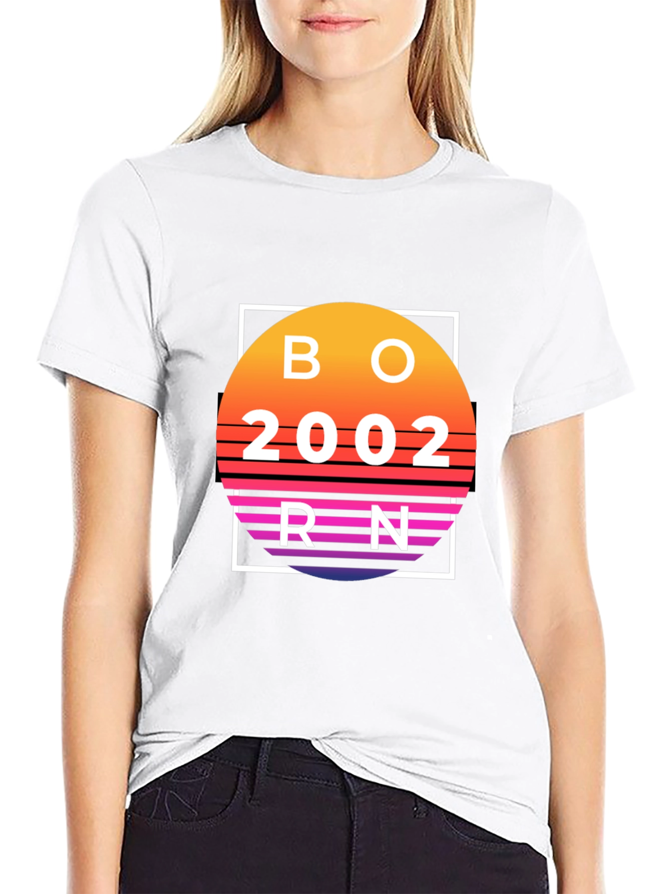 Born 2002 Sunset Graphic T-Shirt