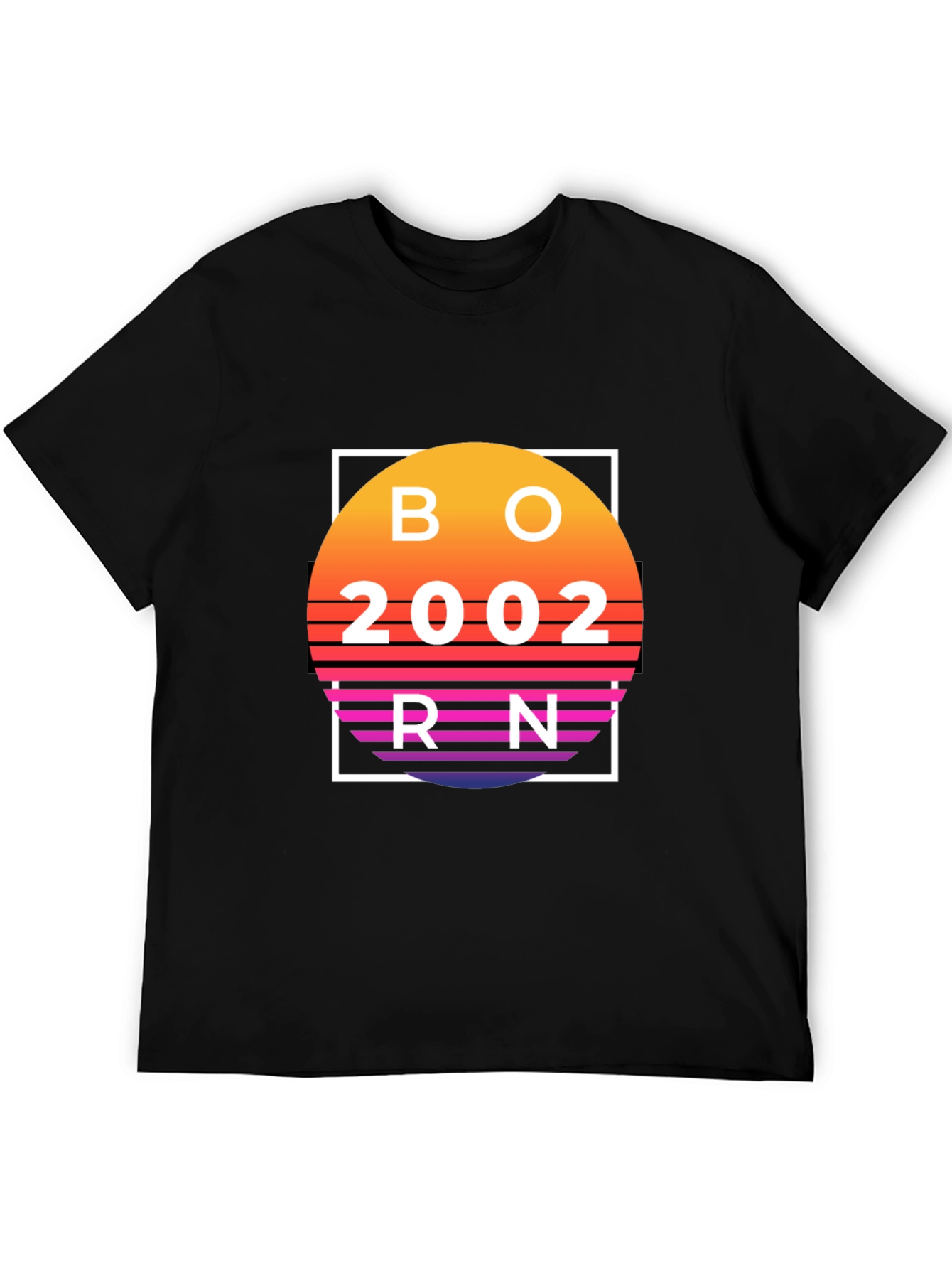 Born 2002 Sunset Graphic T-Shirt
