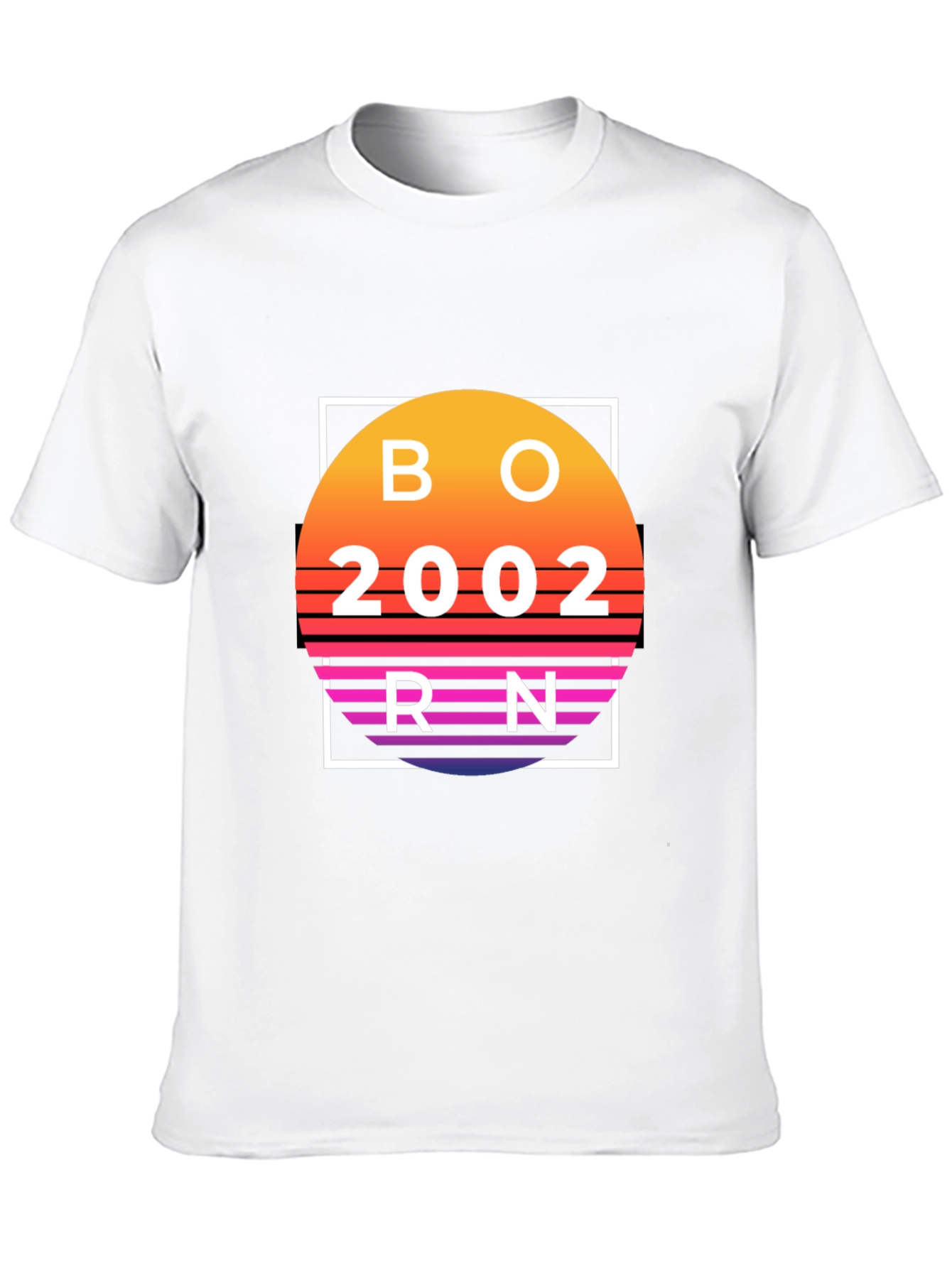 Born 2002 Sunset Graphic T-Shirt