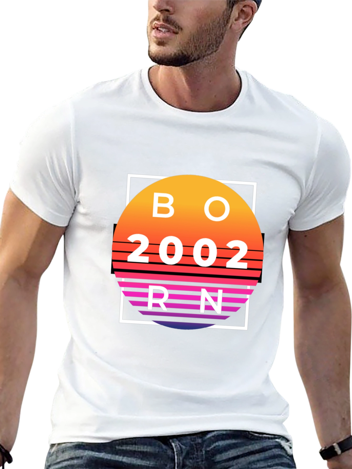 Born 2002 Sunset Graphic T-Shirt