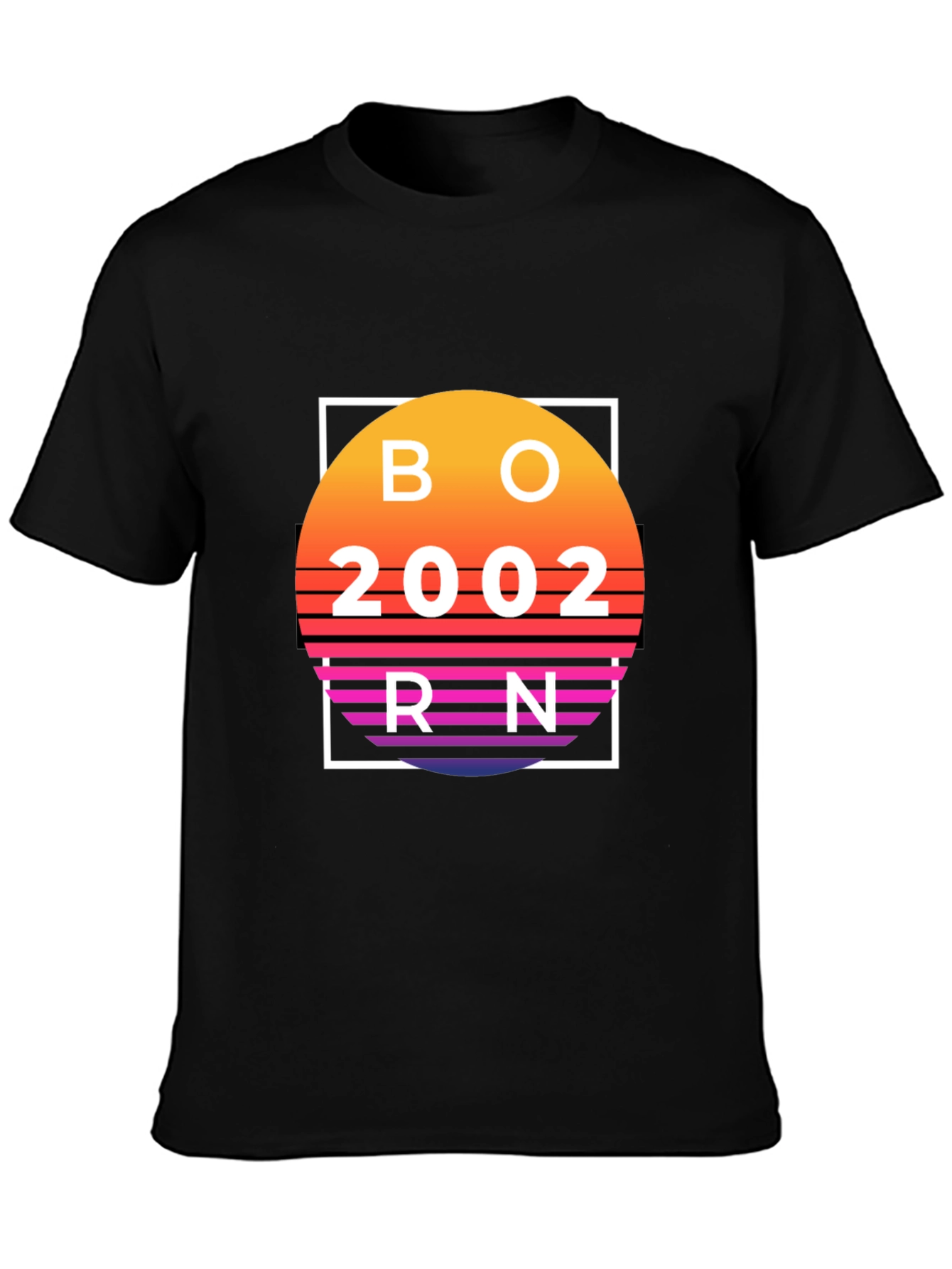 Born 2002 Sunset Graphic T-Shirt