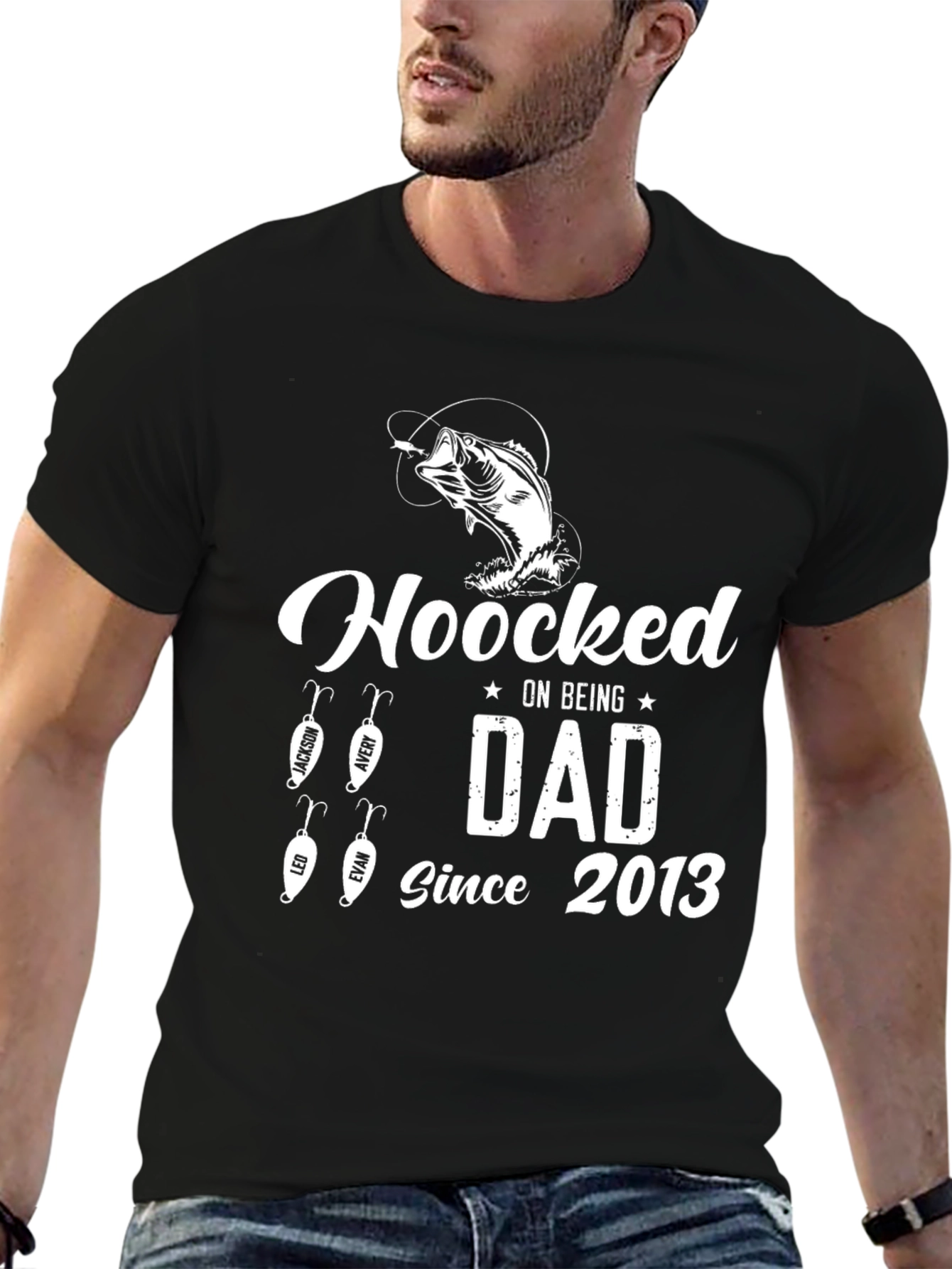 Hooked On Being Dad T-Shirt