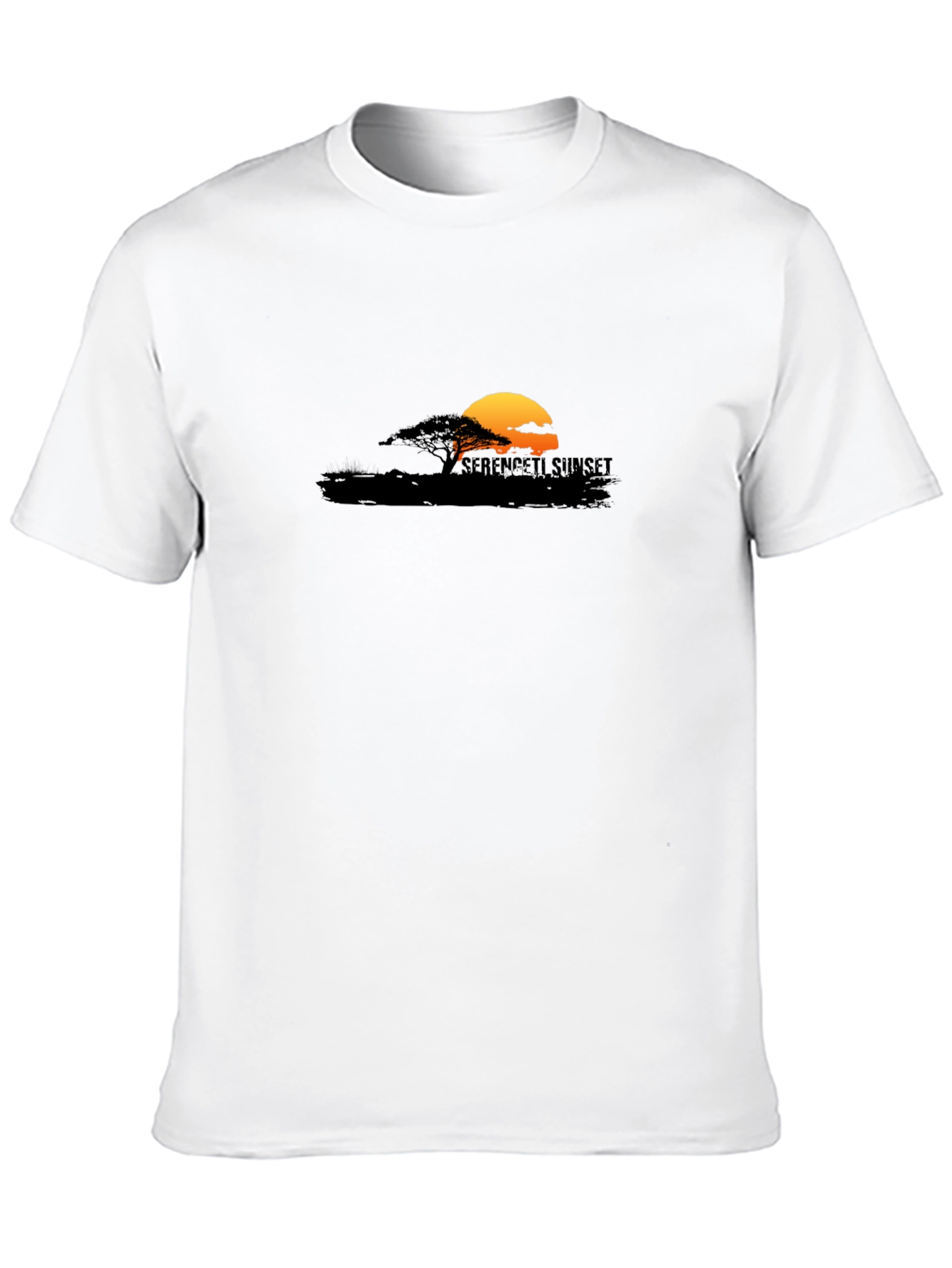 Serengeti Sunset Graphic Tee - Stylish Black T-Shirt