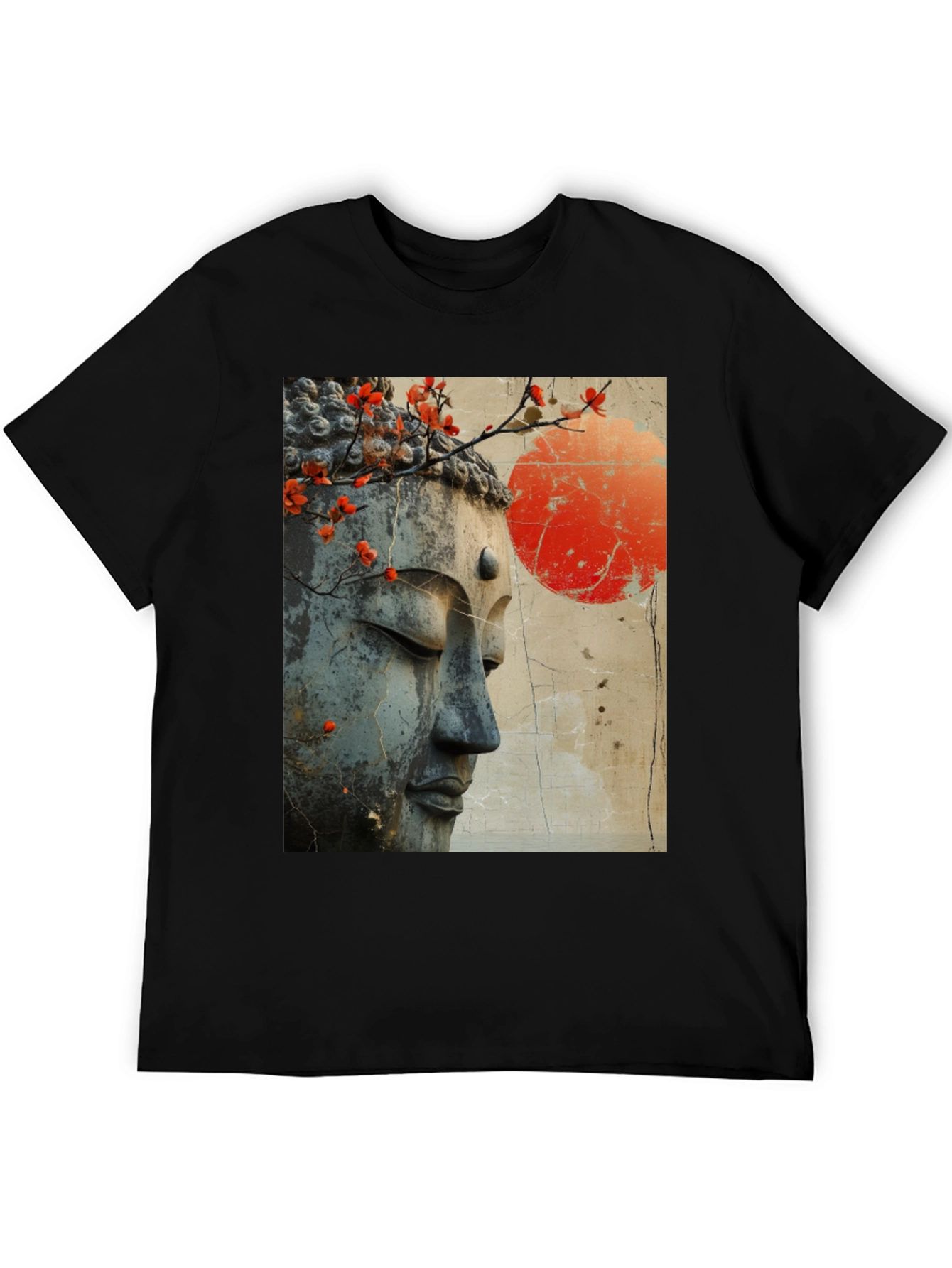 Buddha Blossom Graphic Tee - Peaceful Zen Style