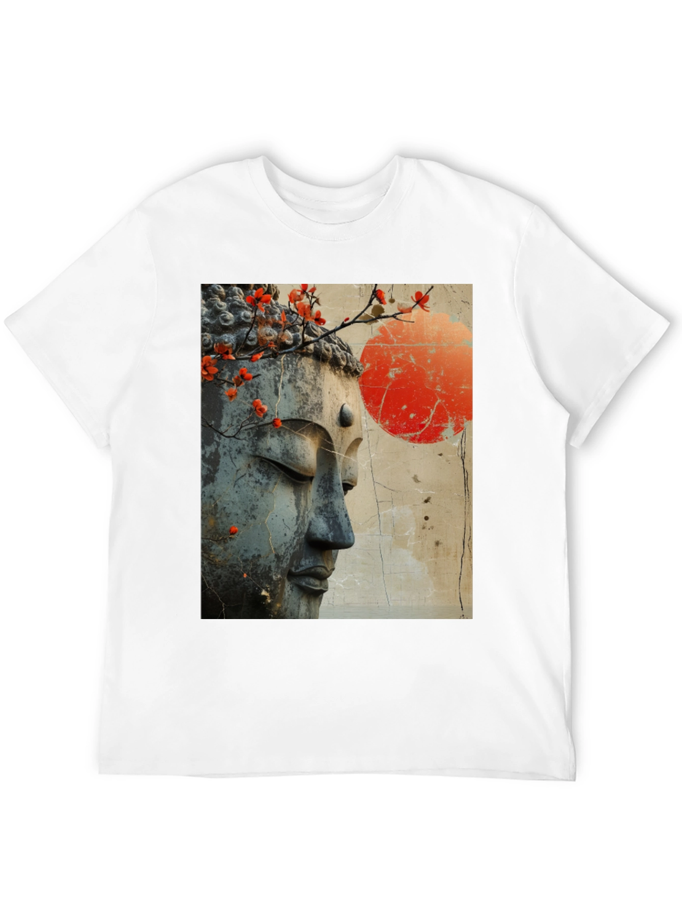 Buddha Blossom Graphic Tee - Peaceful Zen Style