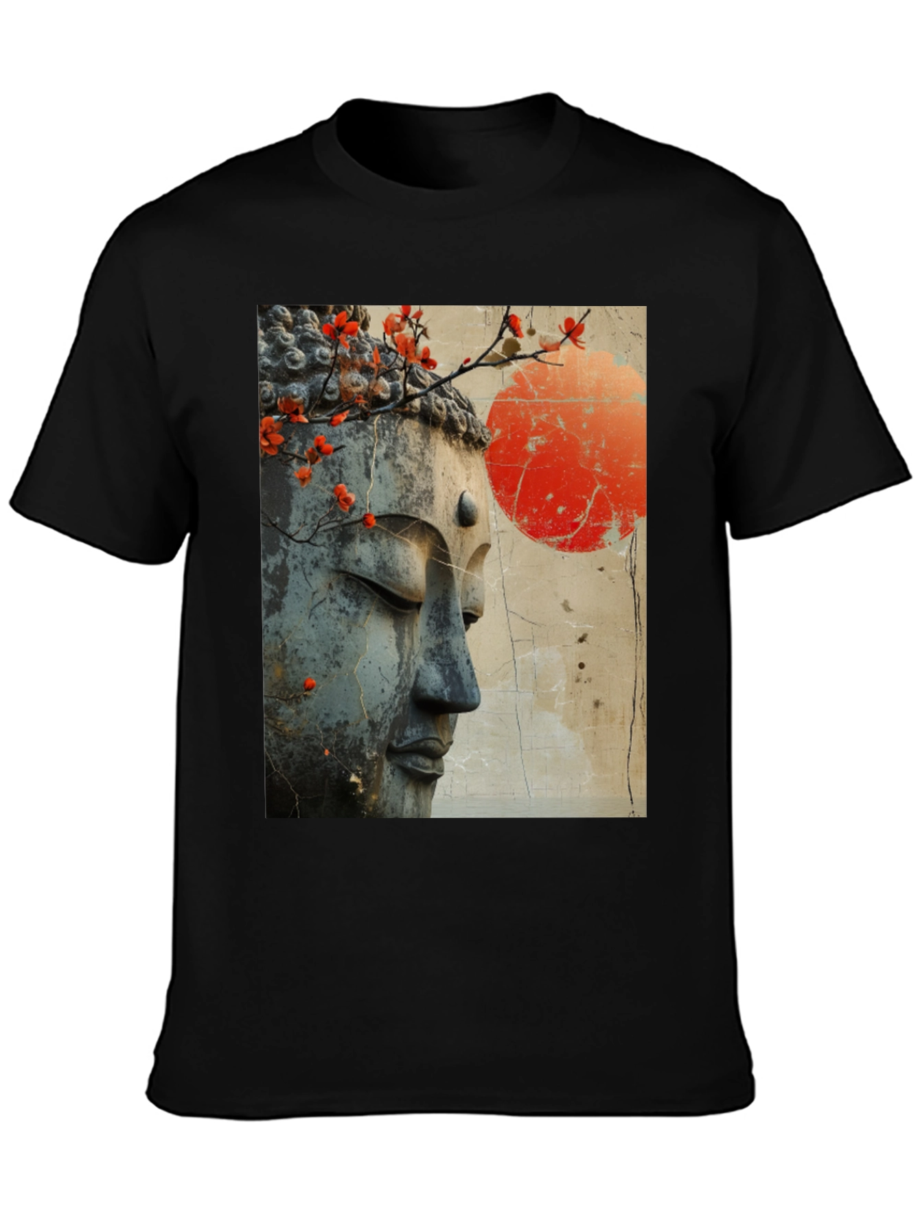 Buddha Blossom Graphic Tee - Peaceful Zen Style