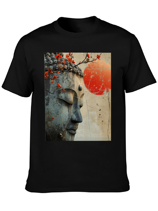 Buddha Blossom Graphic Tee - Peaceful Zen Style