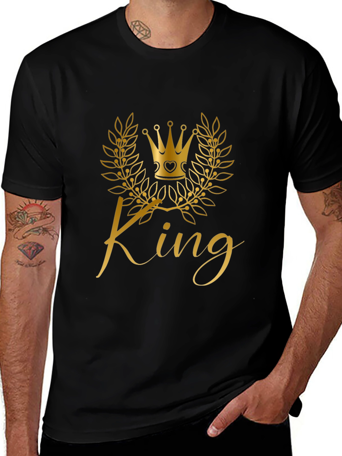 King Crown Graphic Black T-Shirt