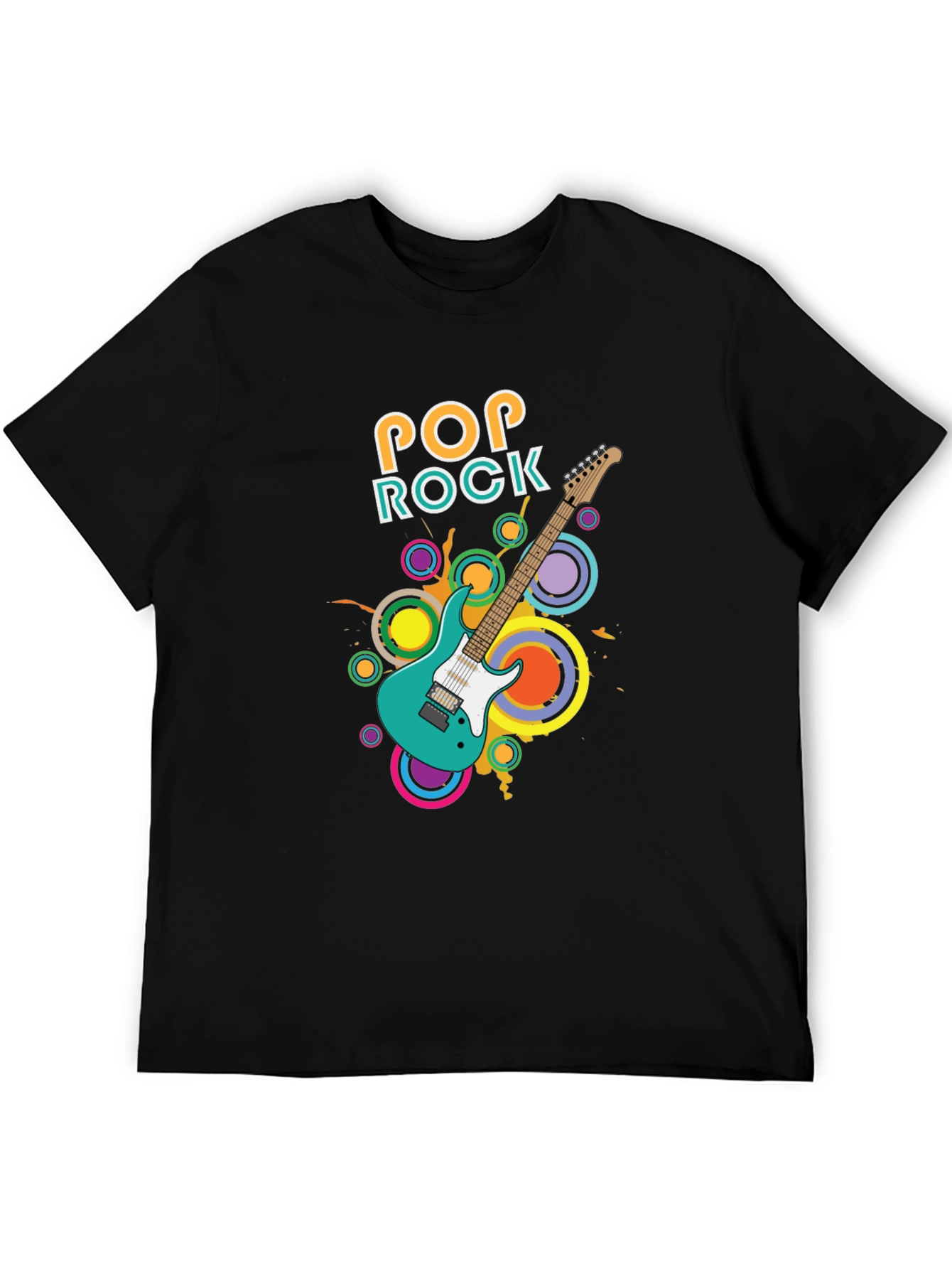 Pop Rock Guitar Graphic T-Shirt - Cool Music Tee