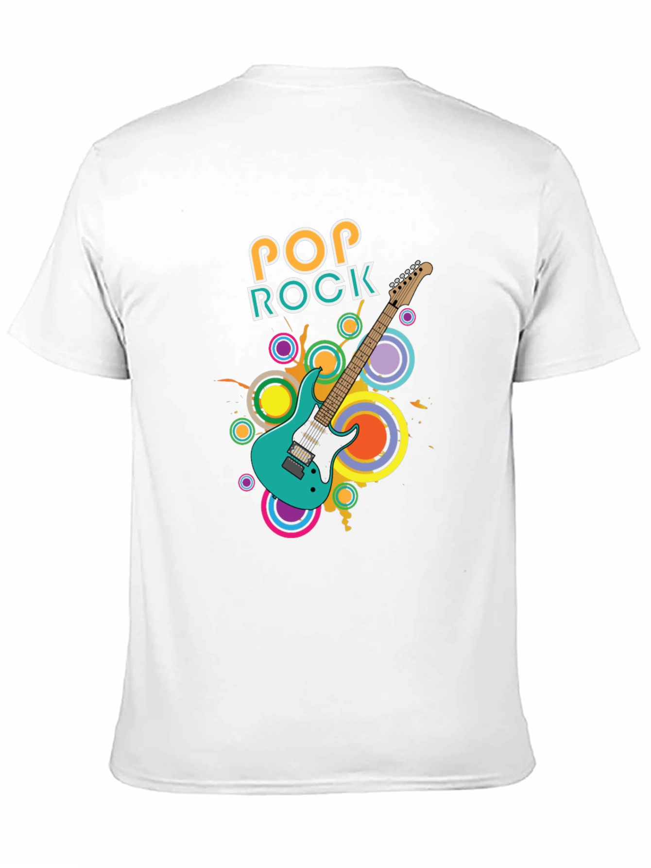 Pop Rock Guitar Graphic T-Shirt - Cool Music Tee