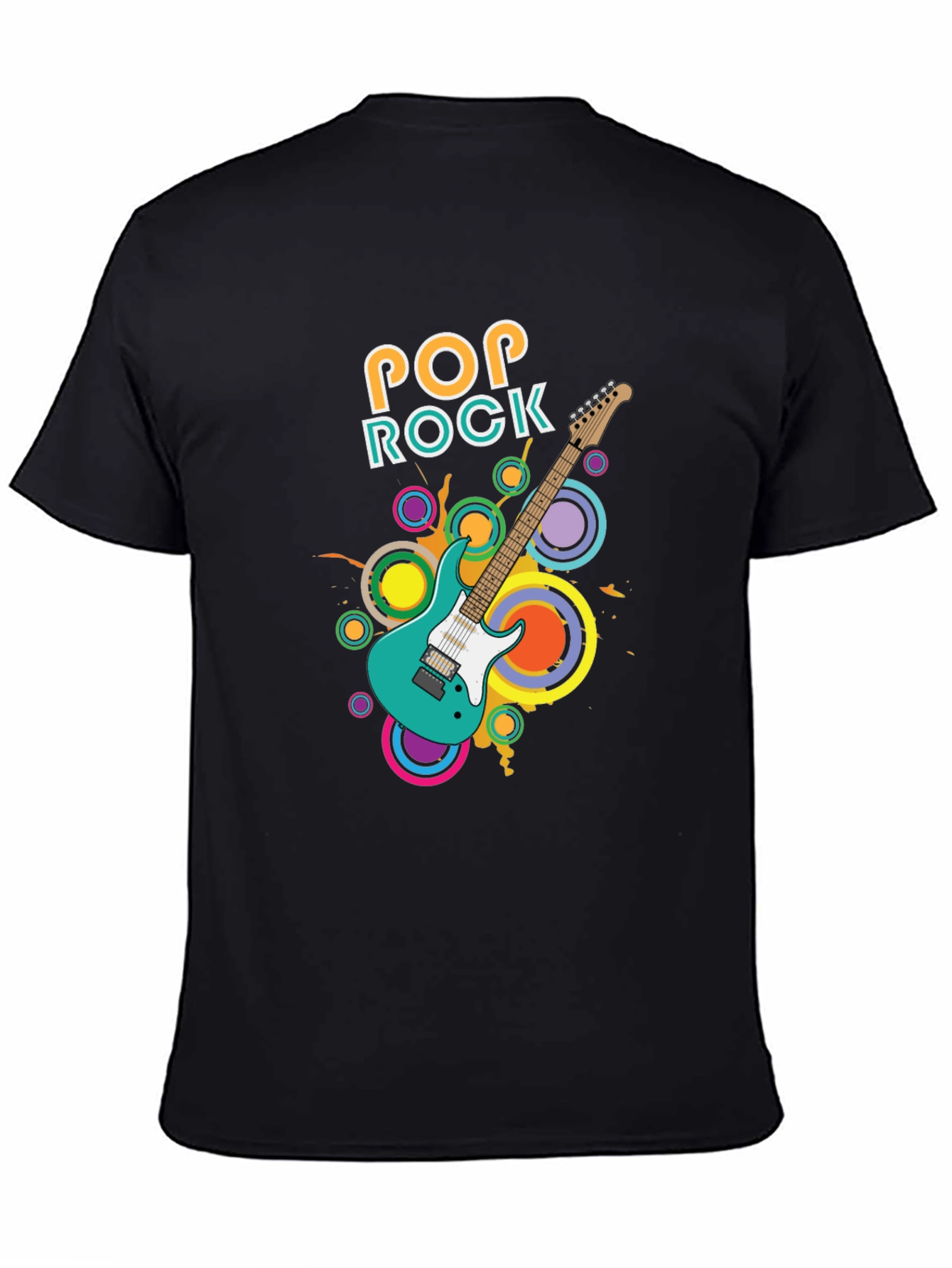 Pop Rock Guitar Graphic T-Shirt - Cool Music Tee