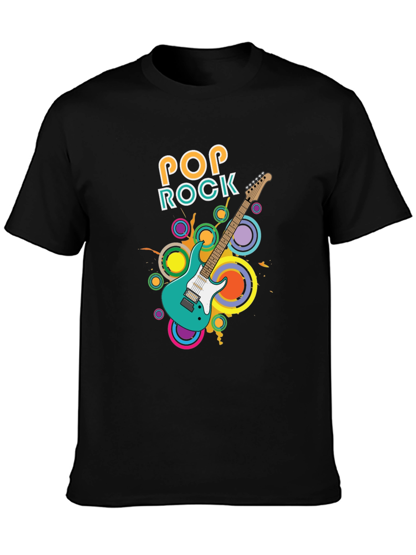 Pop Rock Guitar Graphic T-Shirt - Cool Music Tee