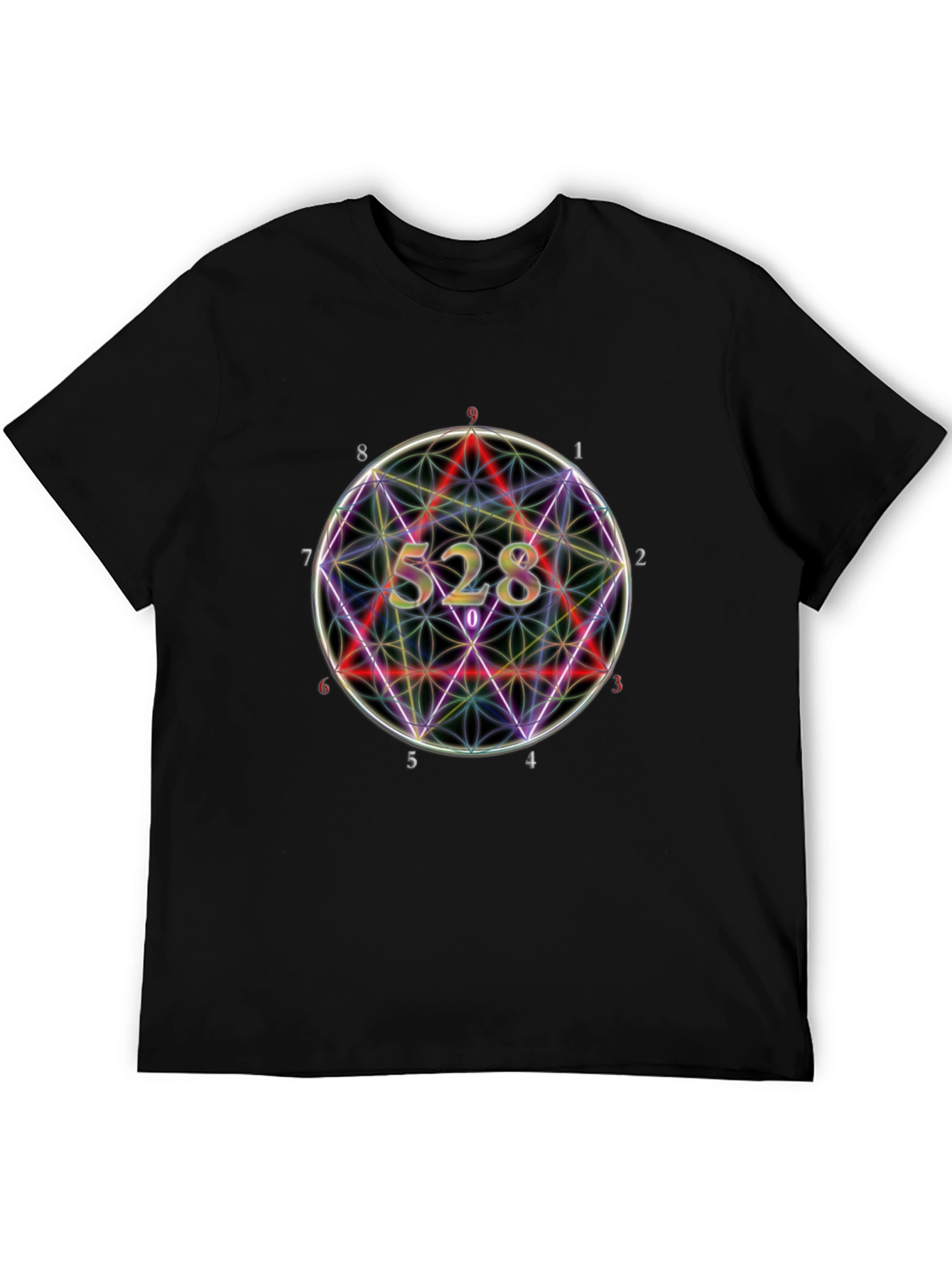 Geometric 528 Graphic Tee - Mens Black T-Shirt