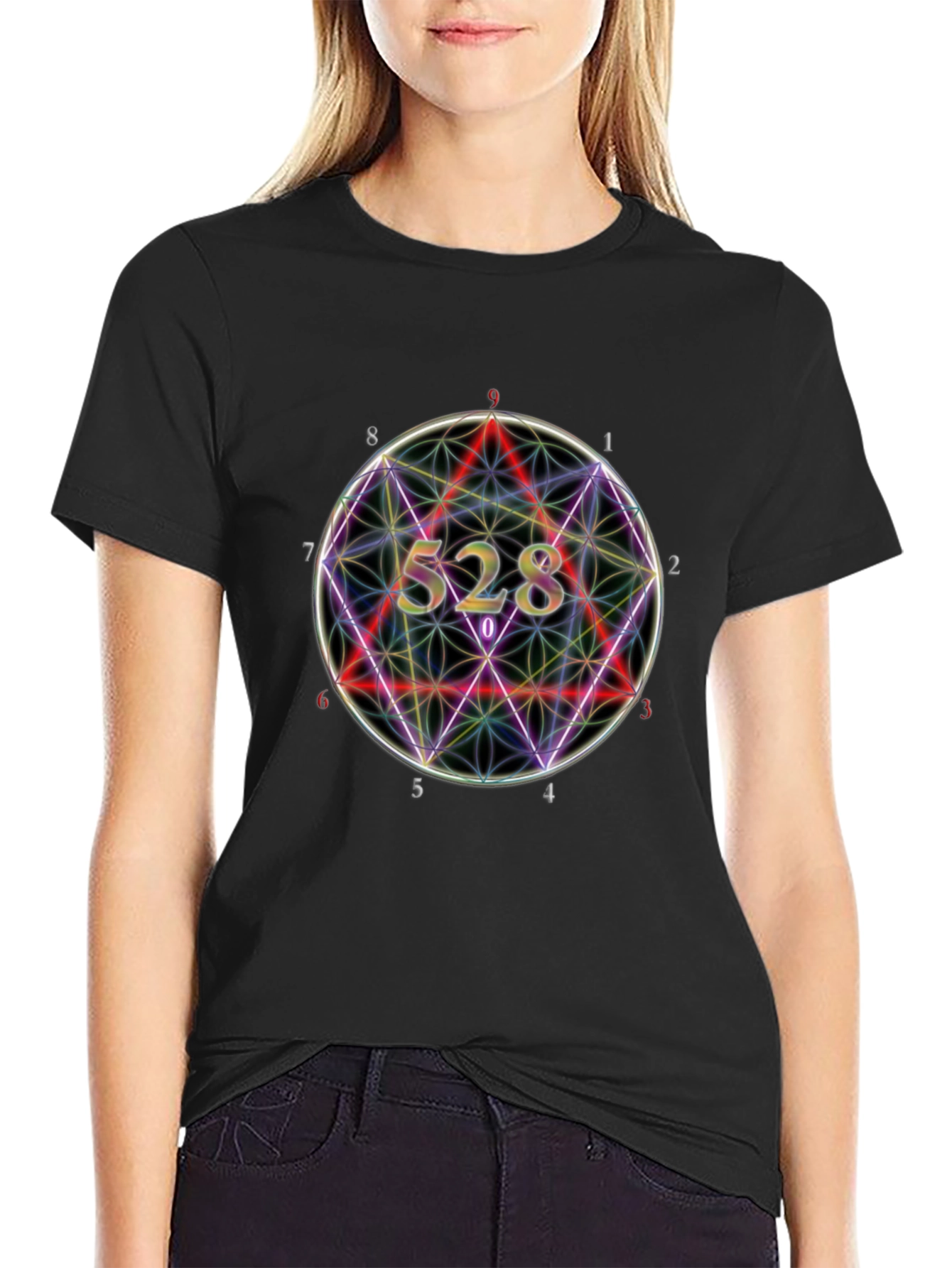 Geometric 528 Graphic Tee - Mens Black T-Shirt