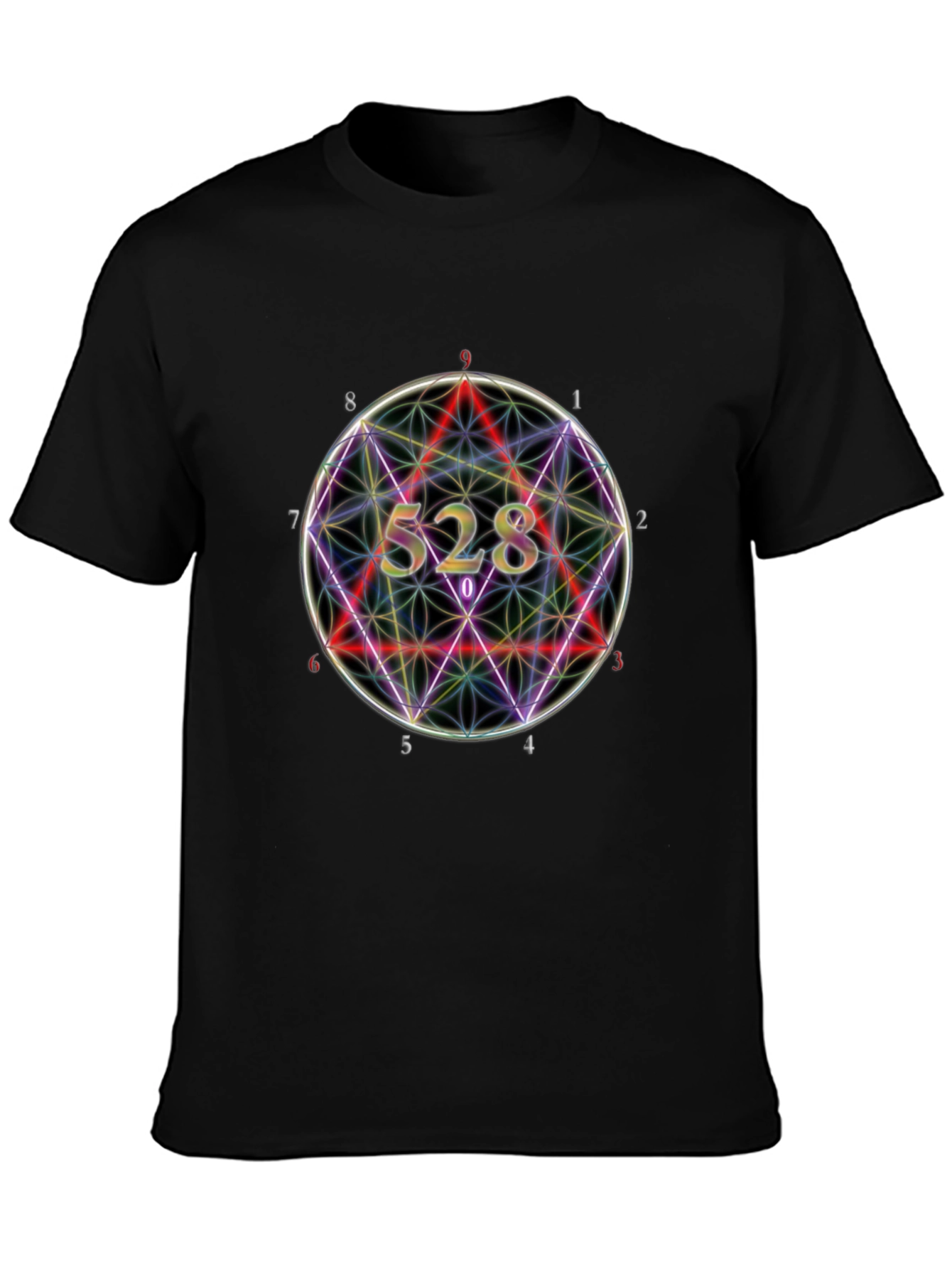 Geometric 528 Graphic Tee - Mens Black T-Shirt
