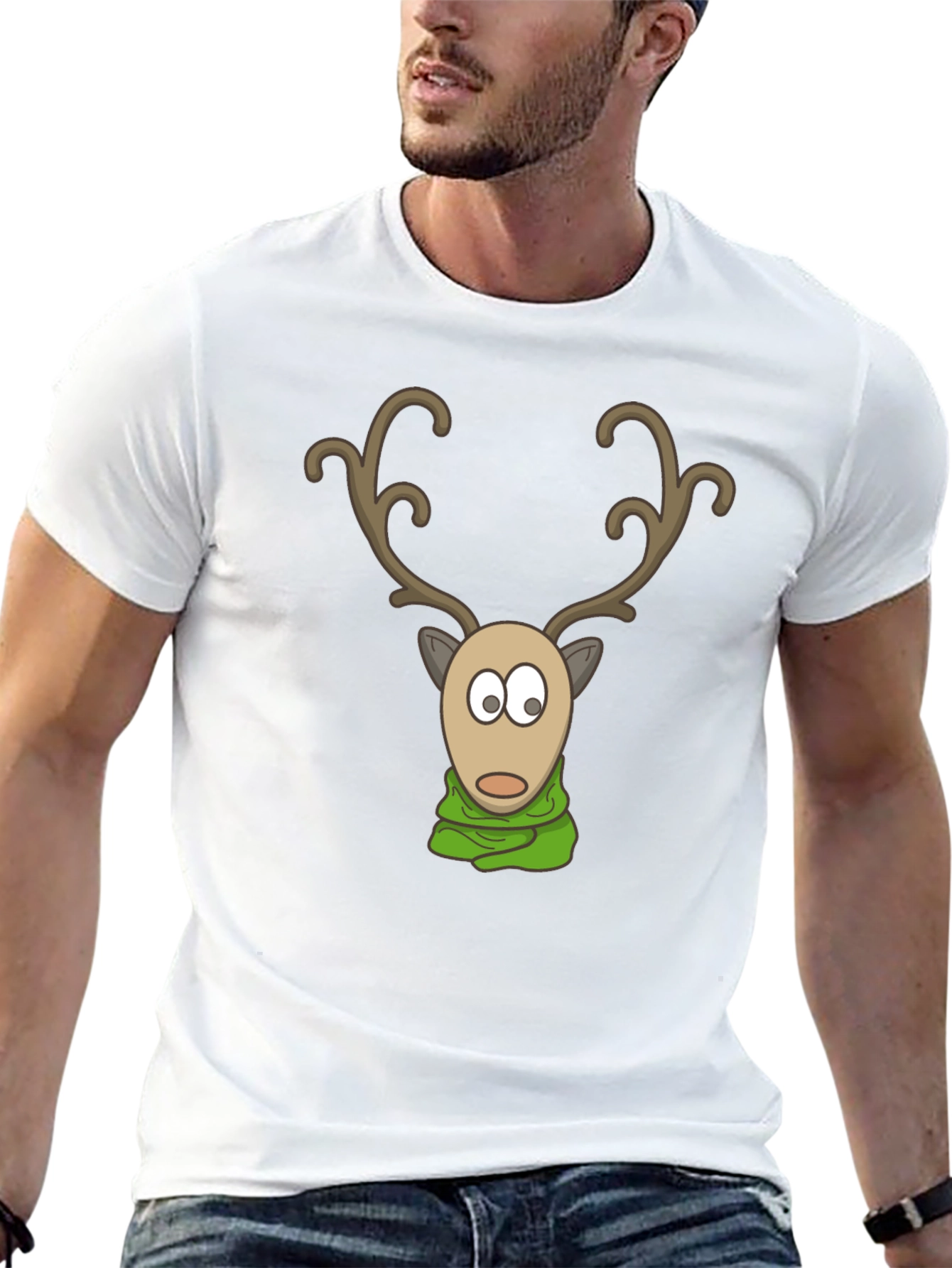 Reindeer Scarf Graphic Tee