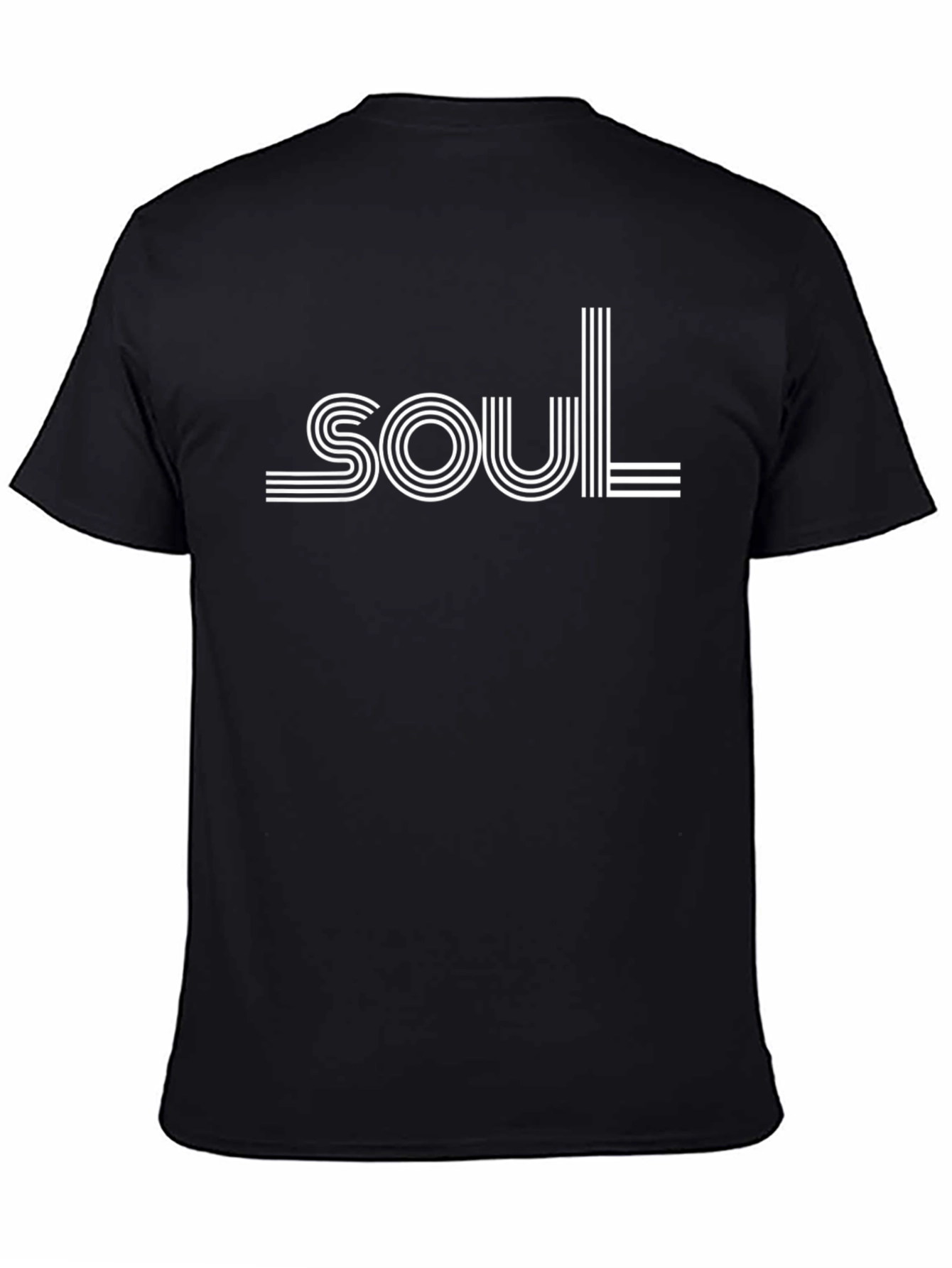 Soul Retro Graphic Tee - Black Cotton T-Shirt