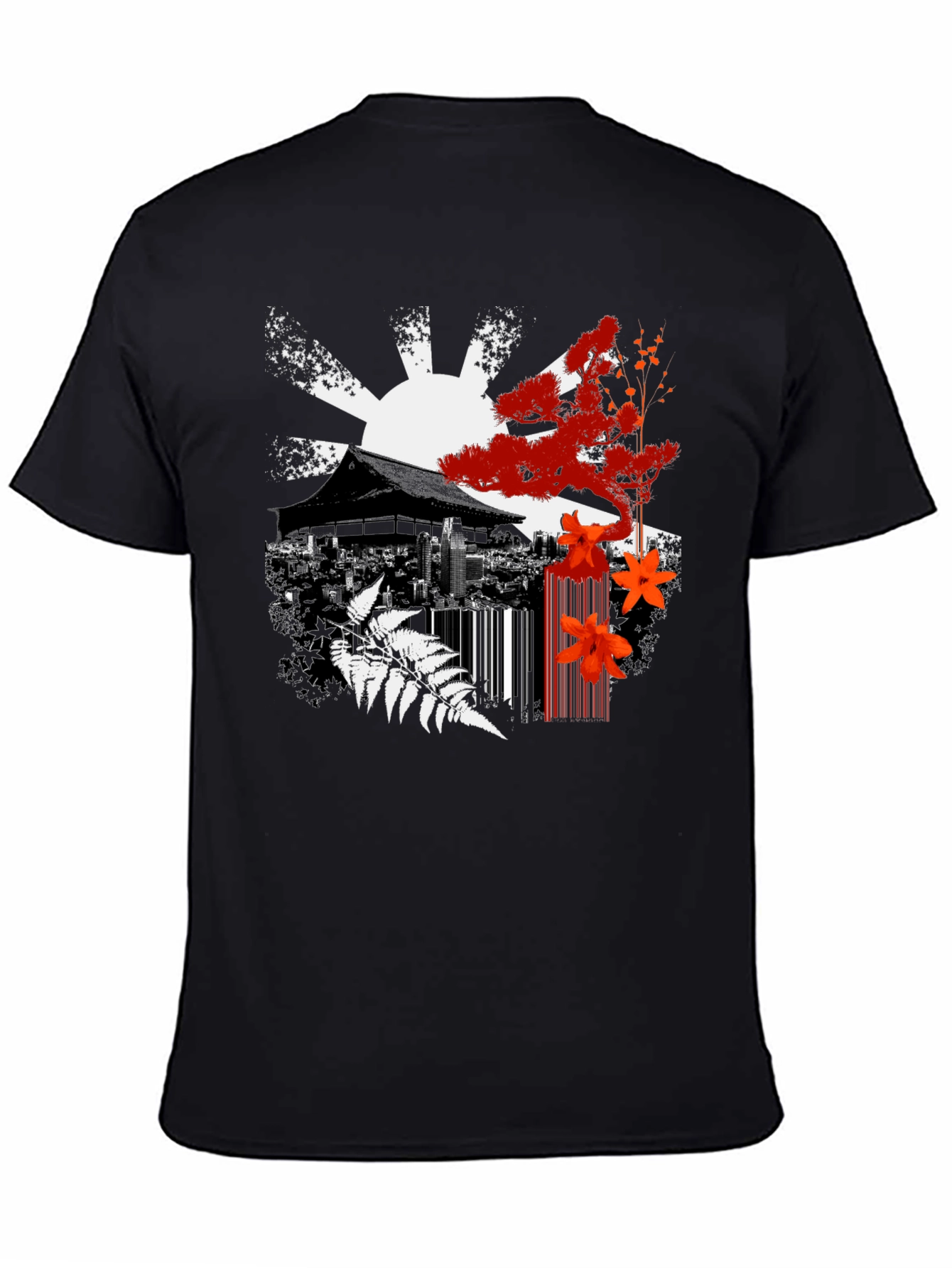 Graphic Black T-Shirt - Japanese Inspired Art