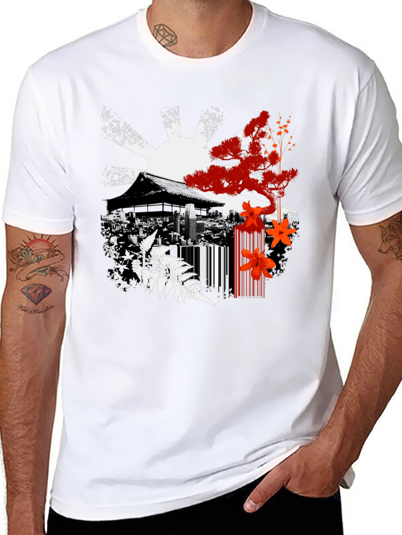 Graphic Black T-Shirt - Japanese Inspired Art
