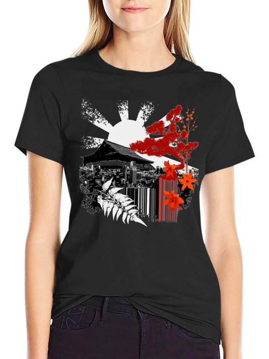 Graphic Black T-Shirt - Japanese Inspired Art