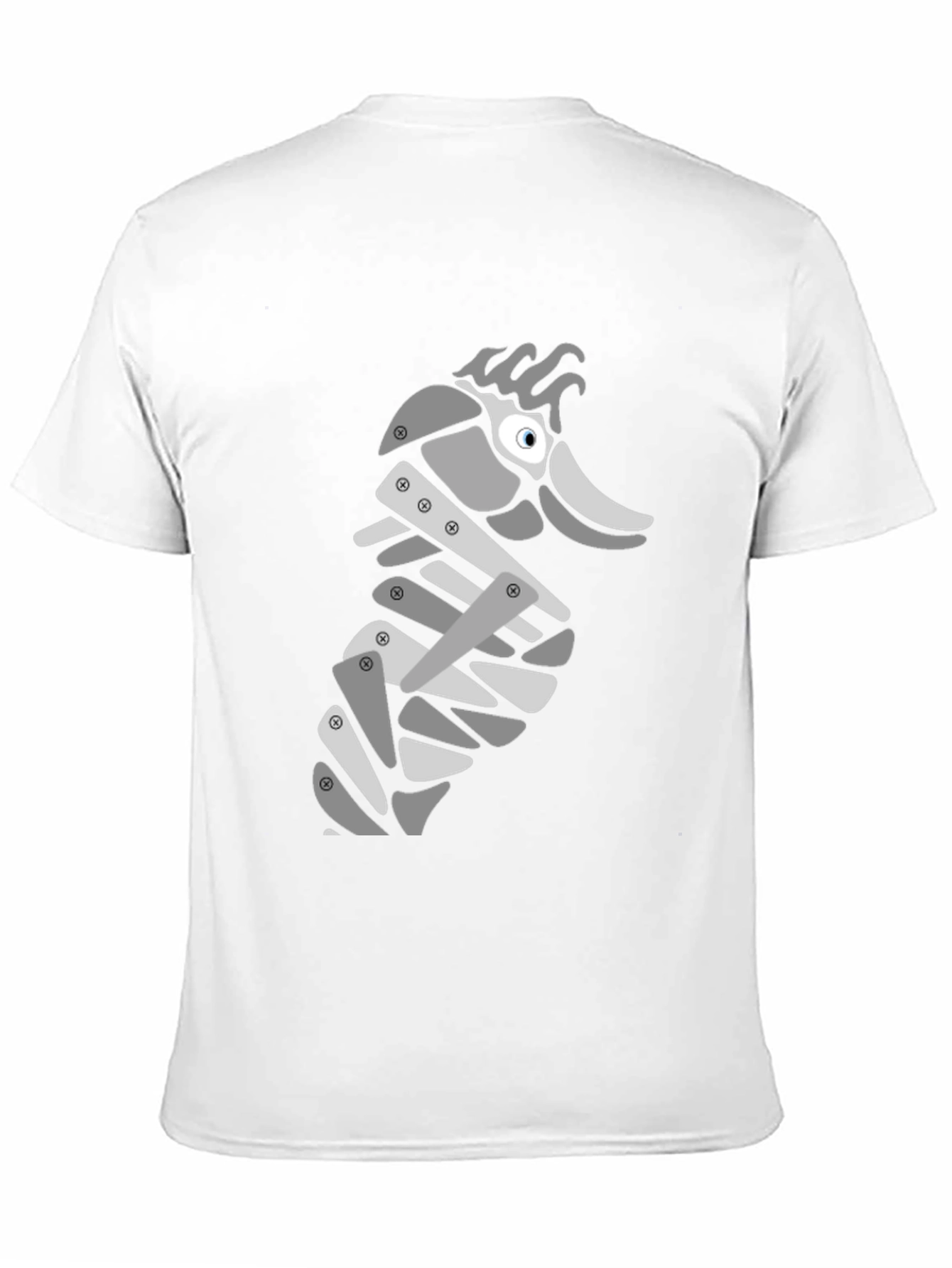 Modern Seahorse Graphic Tee - Black