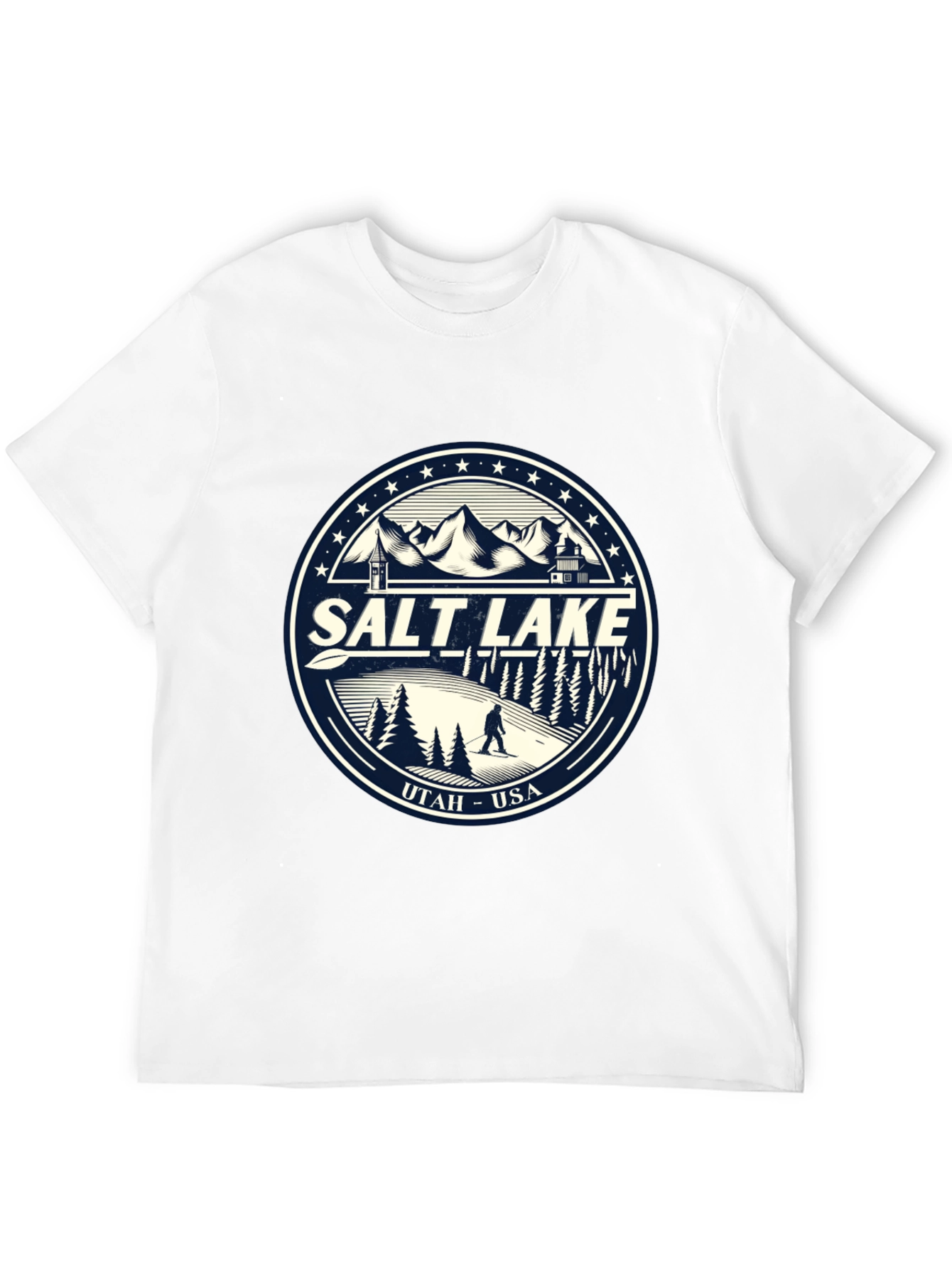 Salt Lake Utah Graphic Tee - Black Cotton T-Shirt