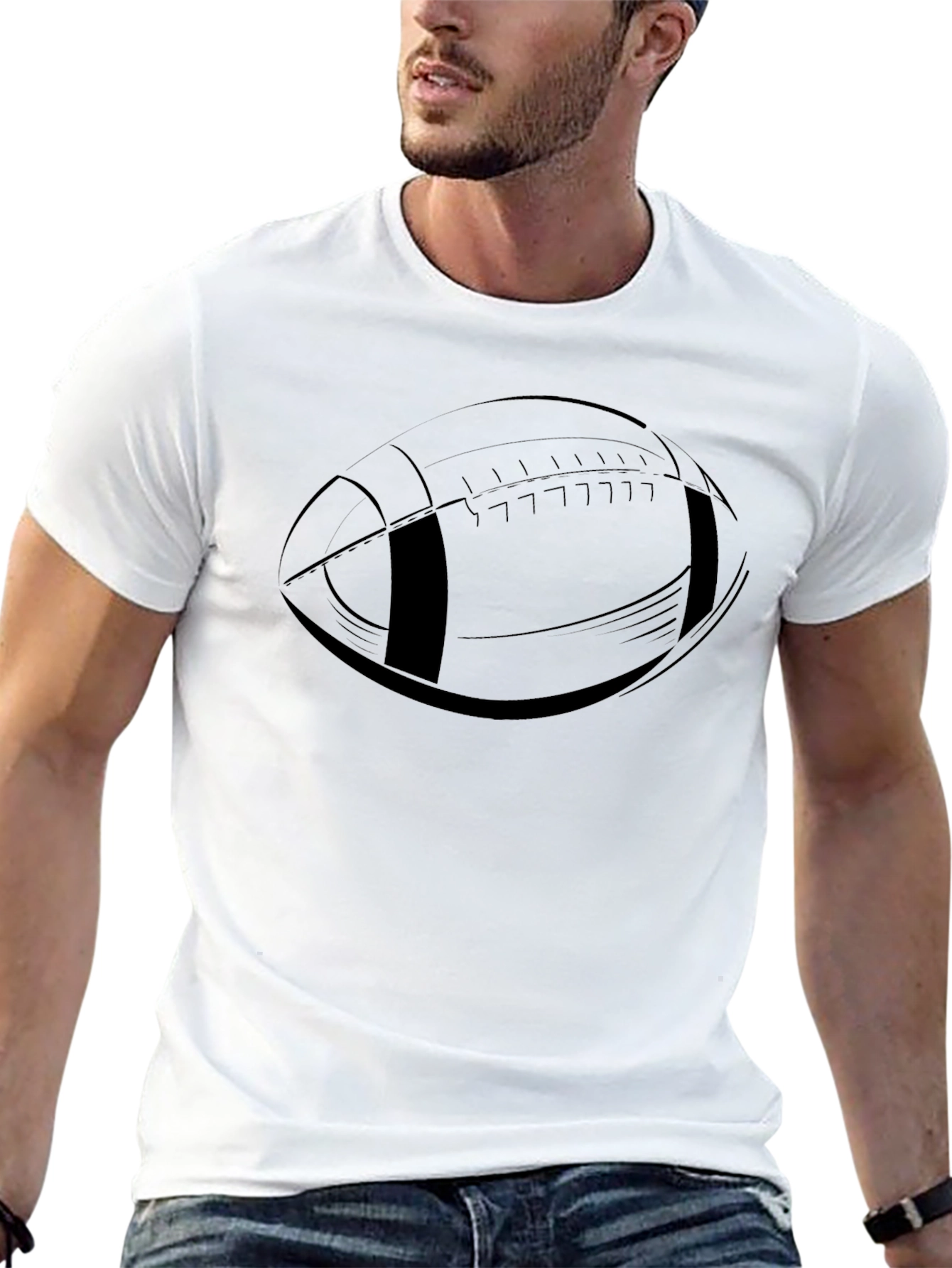 Football Graphic Tee - Stylish Sporty Casual