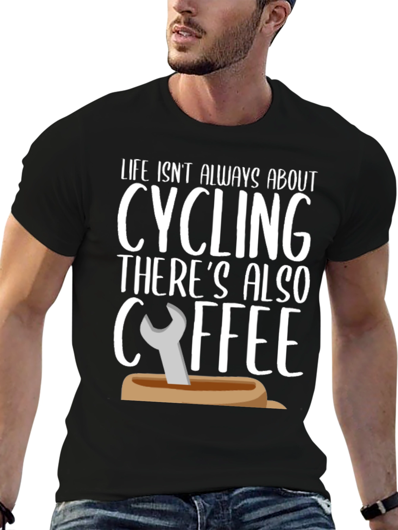 Cycling & Coffee Graphic Tee - Life Balance