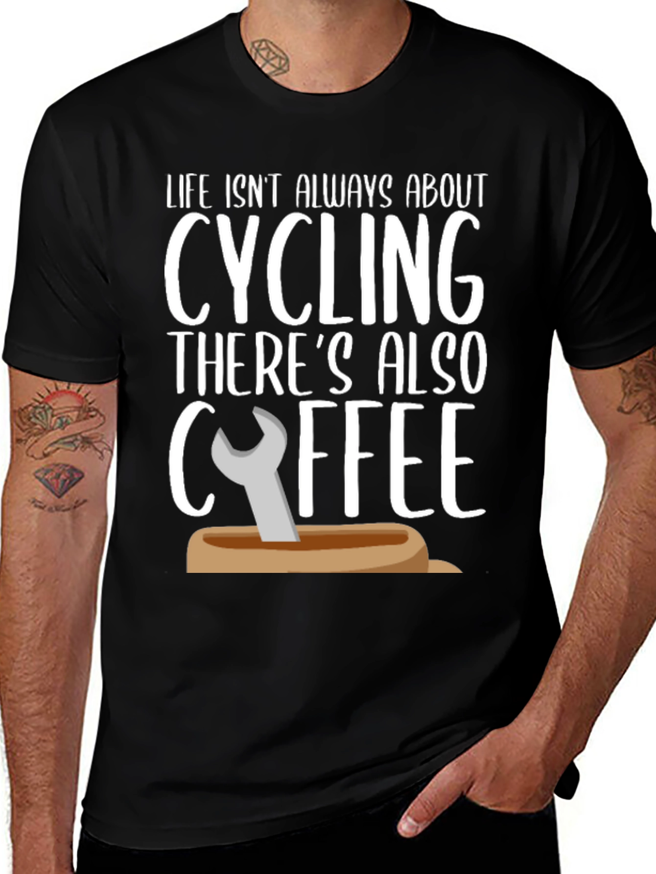 Cycling & Coffee Graphic Tee - Life Balance