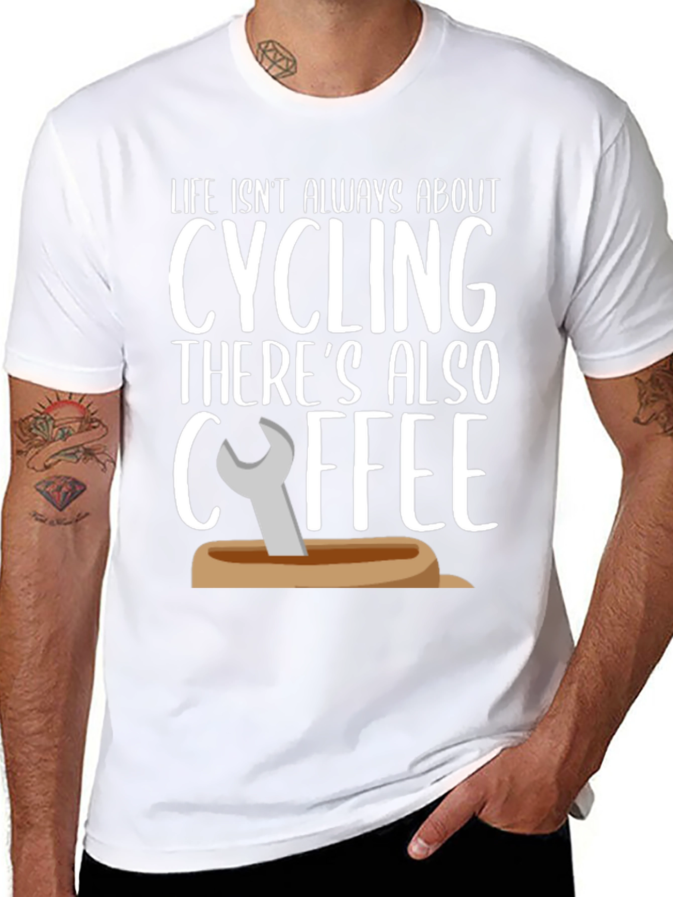 Cycling & Coffee Graphic Tee - Life Balance