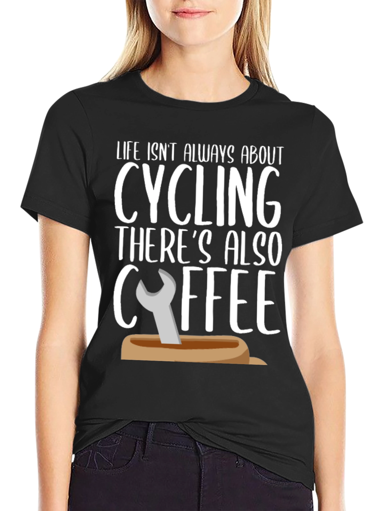Cycling & Coffee Graphic Tee - Life Balance