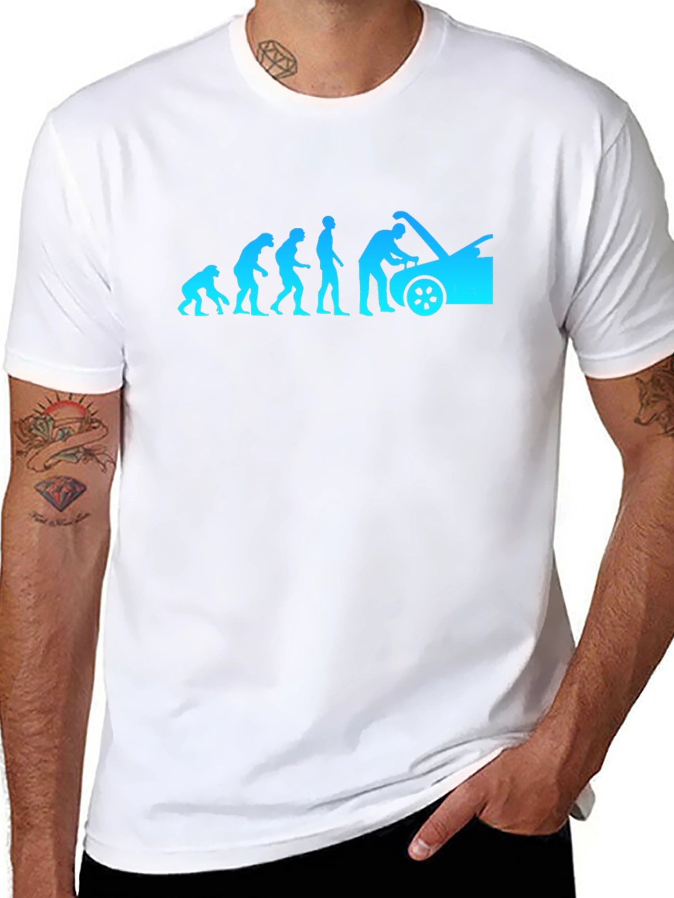 Evolution of Mechanic T-Shirt - Black