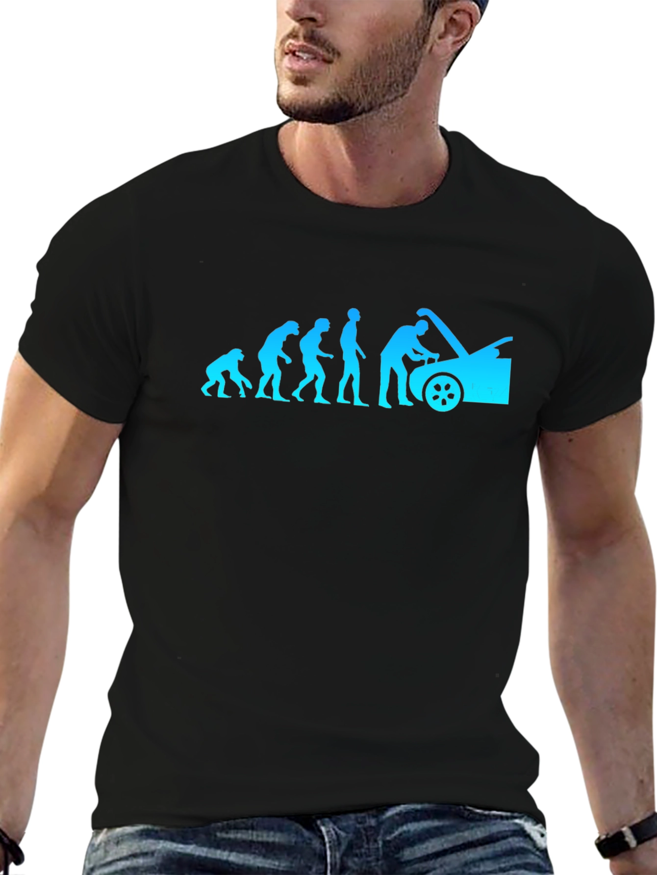 Evolution of Mechanic T-Shirt - Black
