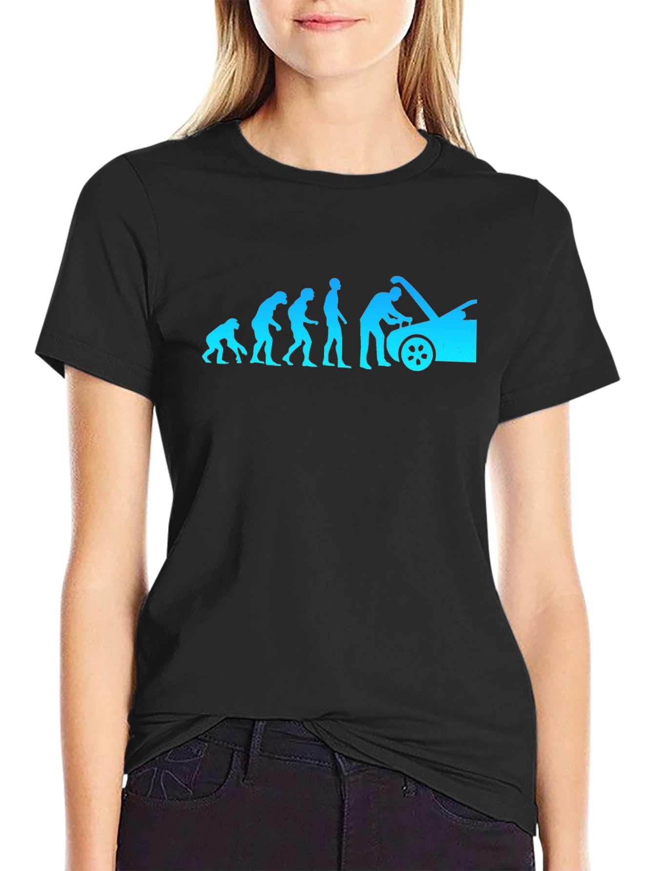 Evolution of Mechanic T-Shirt - Black