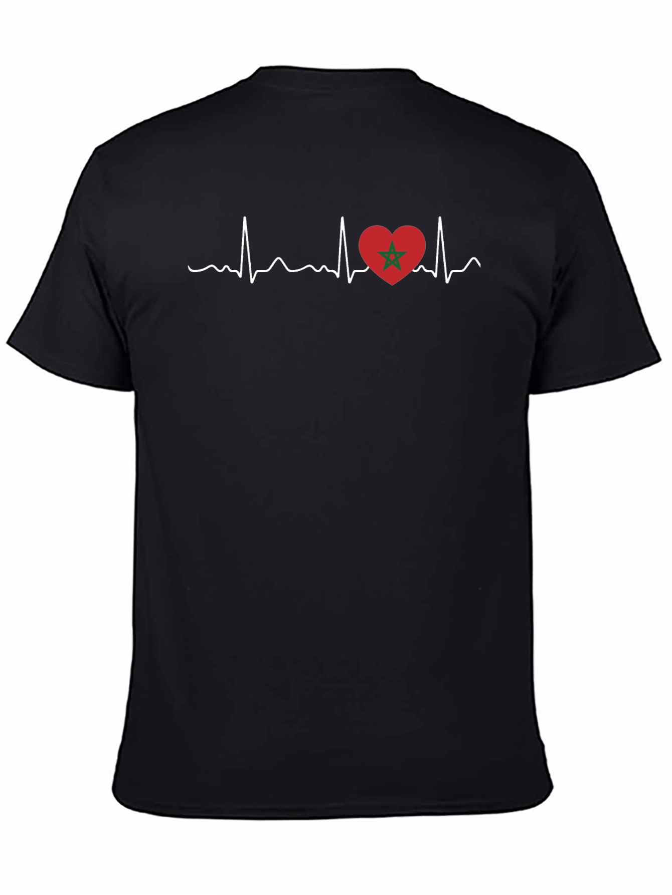 Morocco Heartbeat T-Shirt - Black