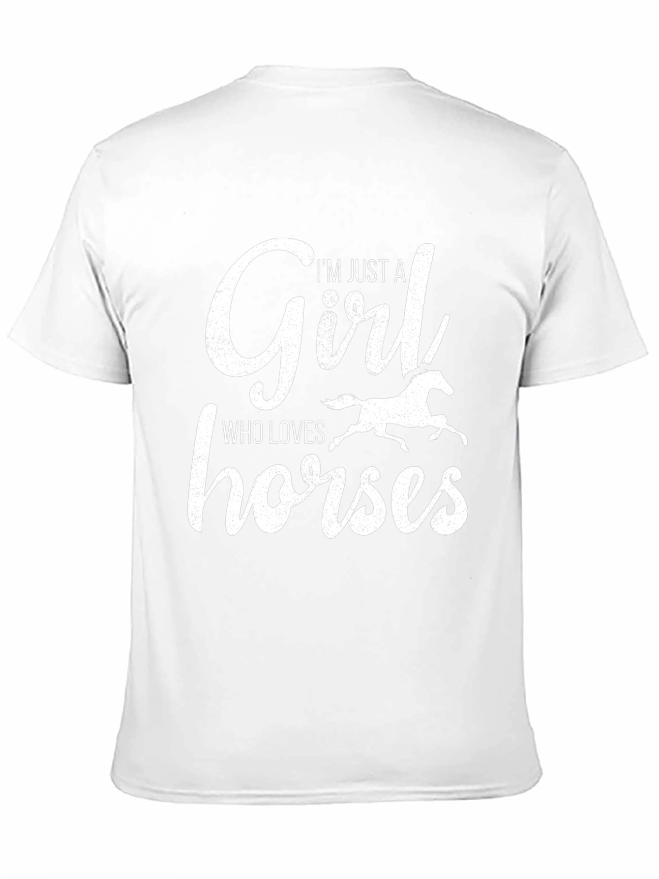 Girl Who Loves Horses T-Shirt Black