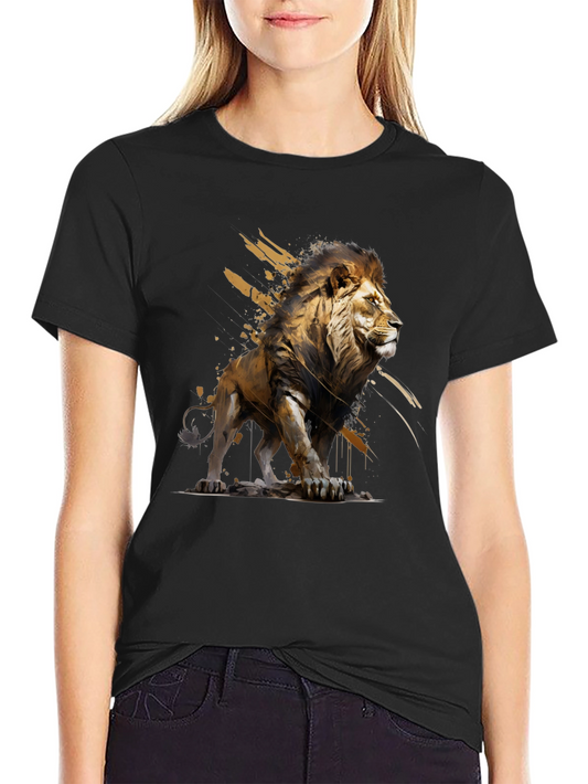 Lion Graphic T-Shirt - Bold Animal Art