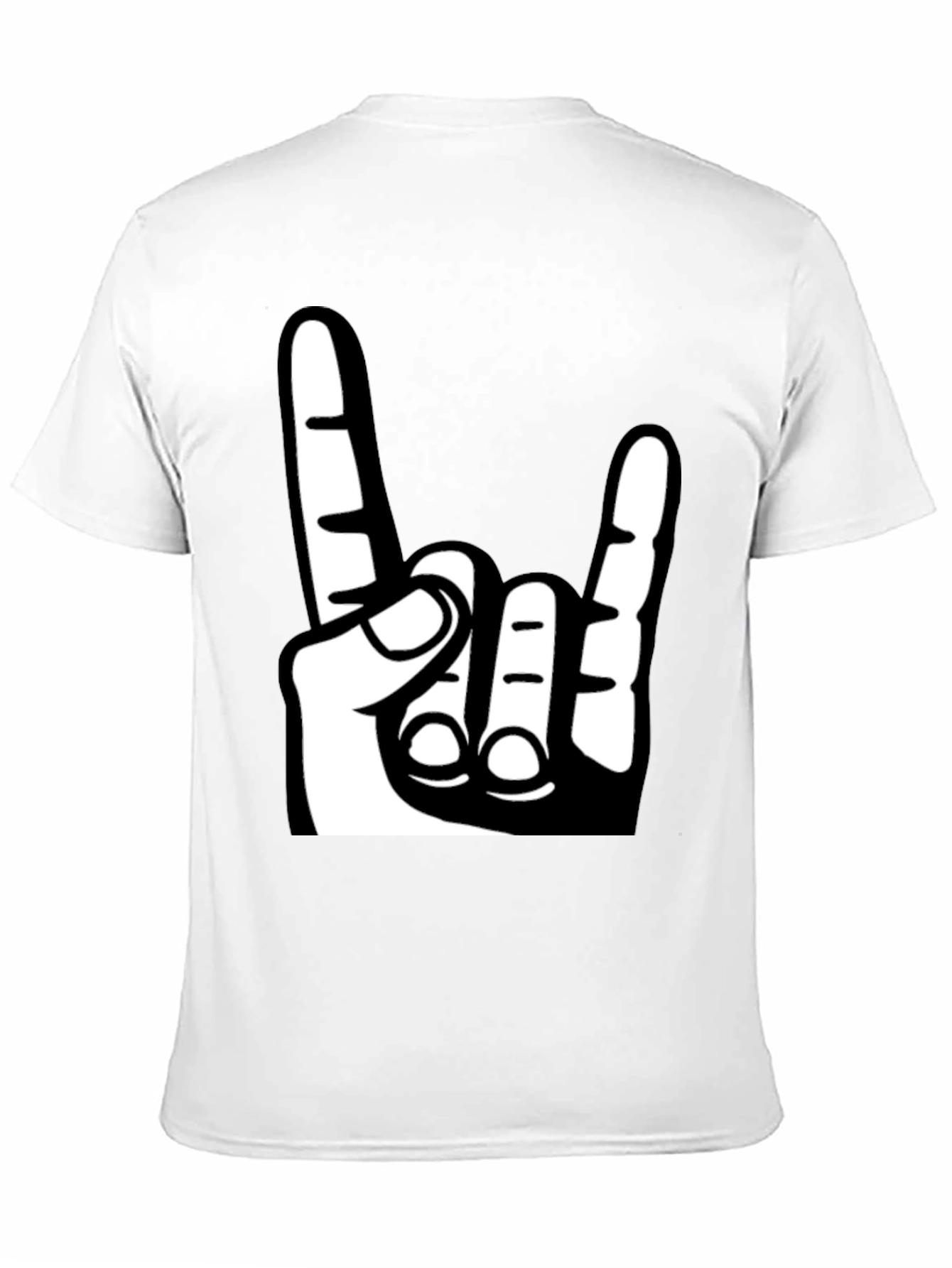 Rock On Hand Graphic T-Shirt - Black