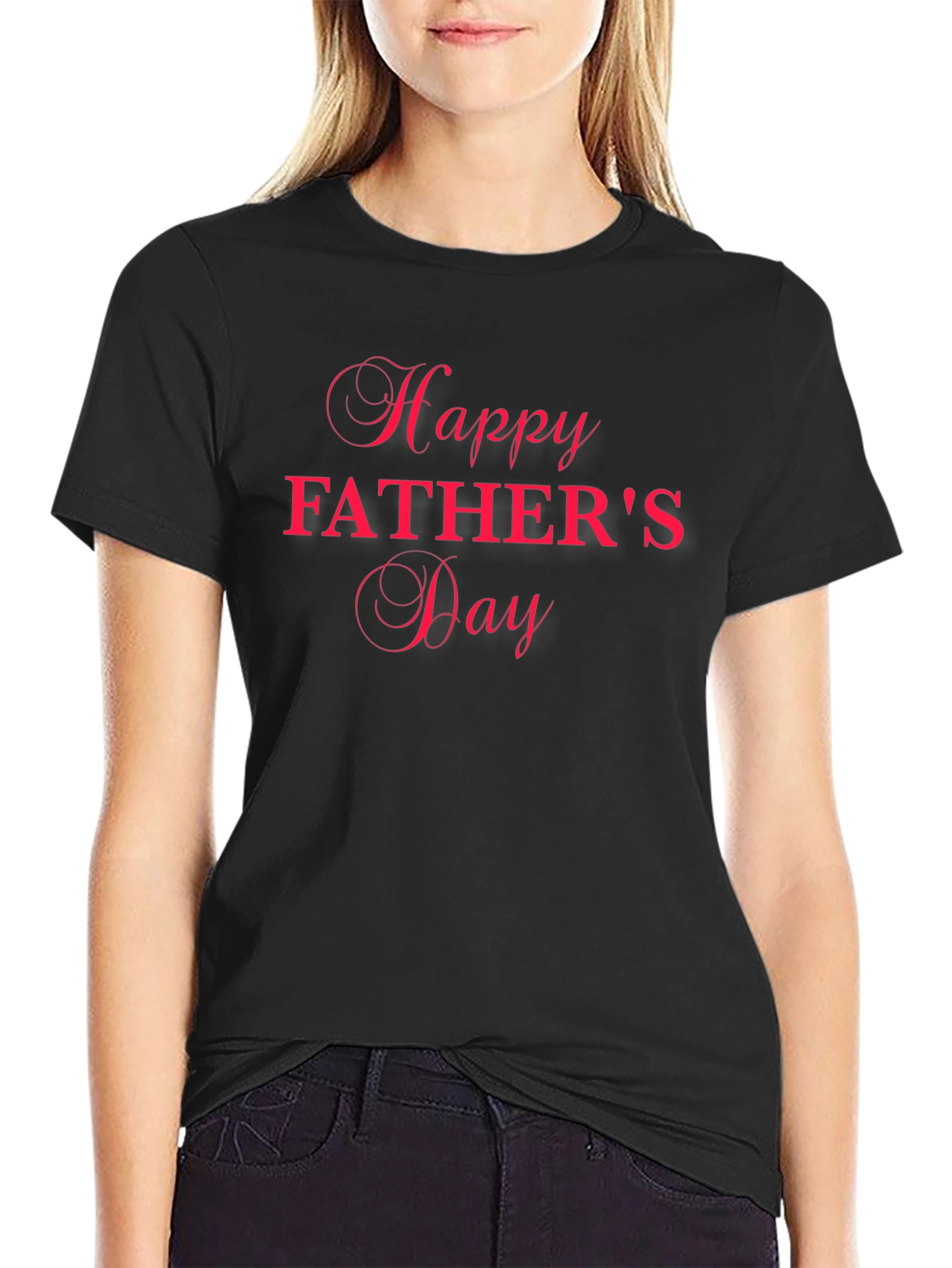 Happy Fathers Day T-Shirt - Classic Black