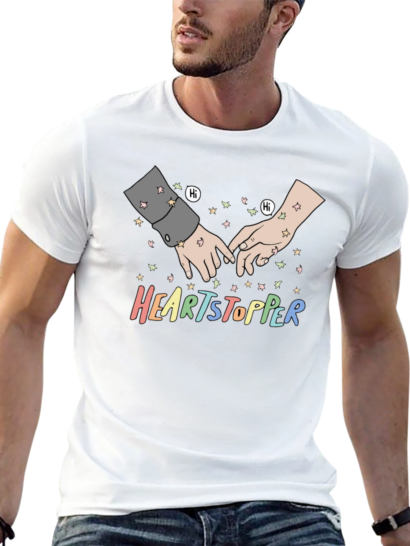 Heartstopper Hand Drawn Graphic Tee - Black