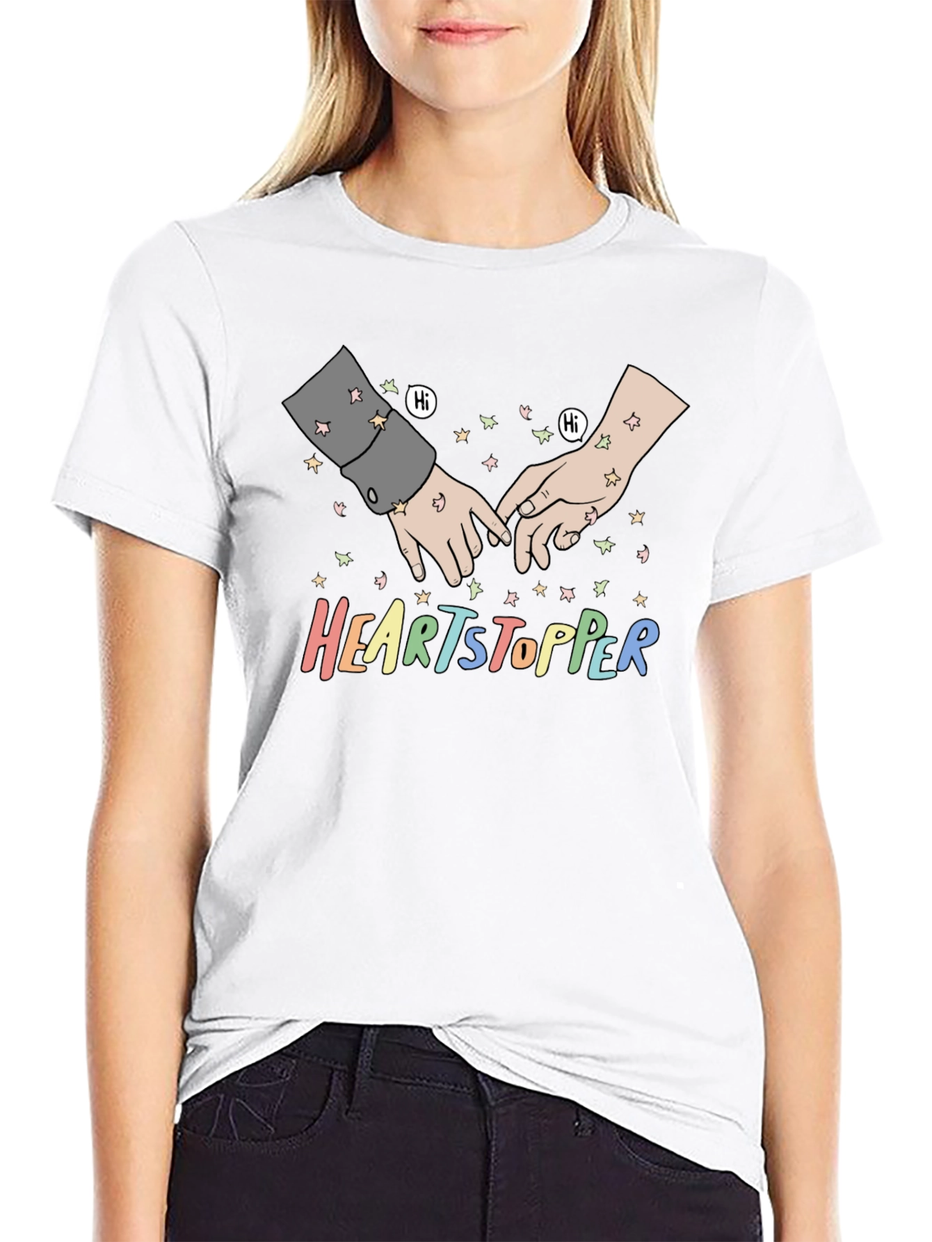 Heartstopper Hand Drawn Graphic Tee - Black