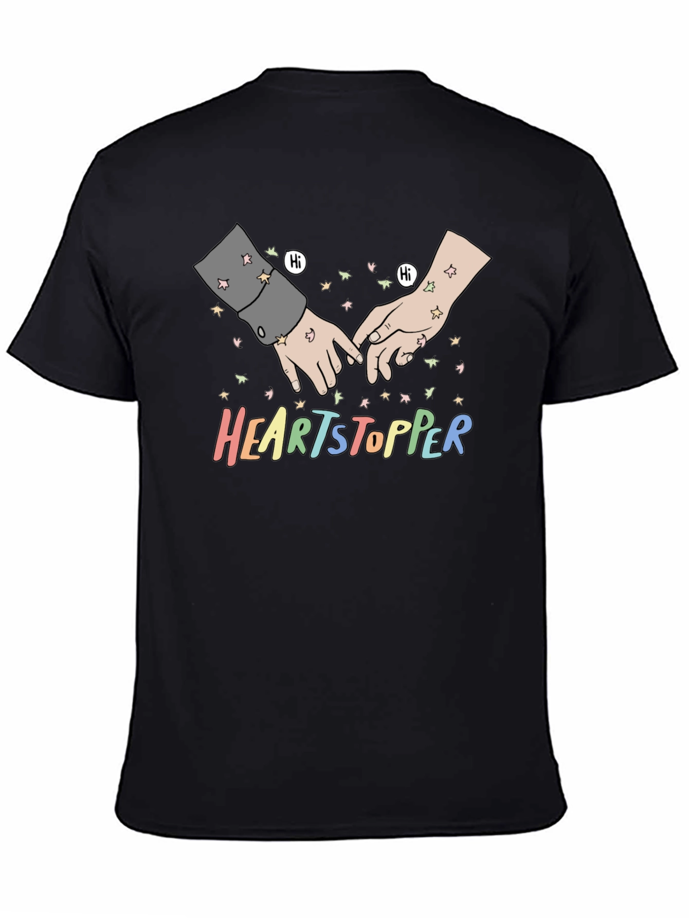 Heartstopper Hand Drawn Graphic Tee - Black