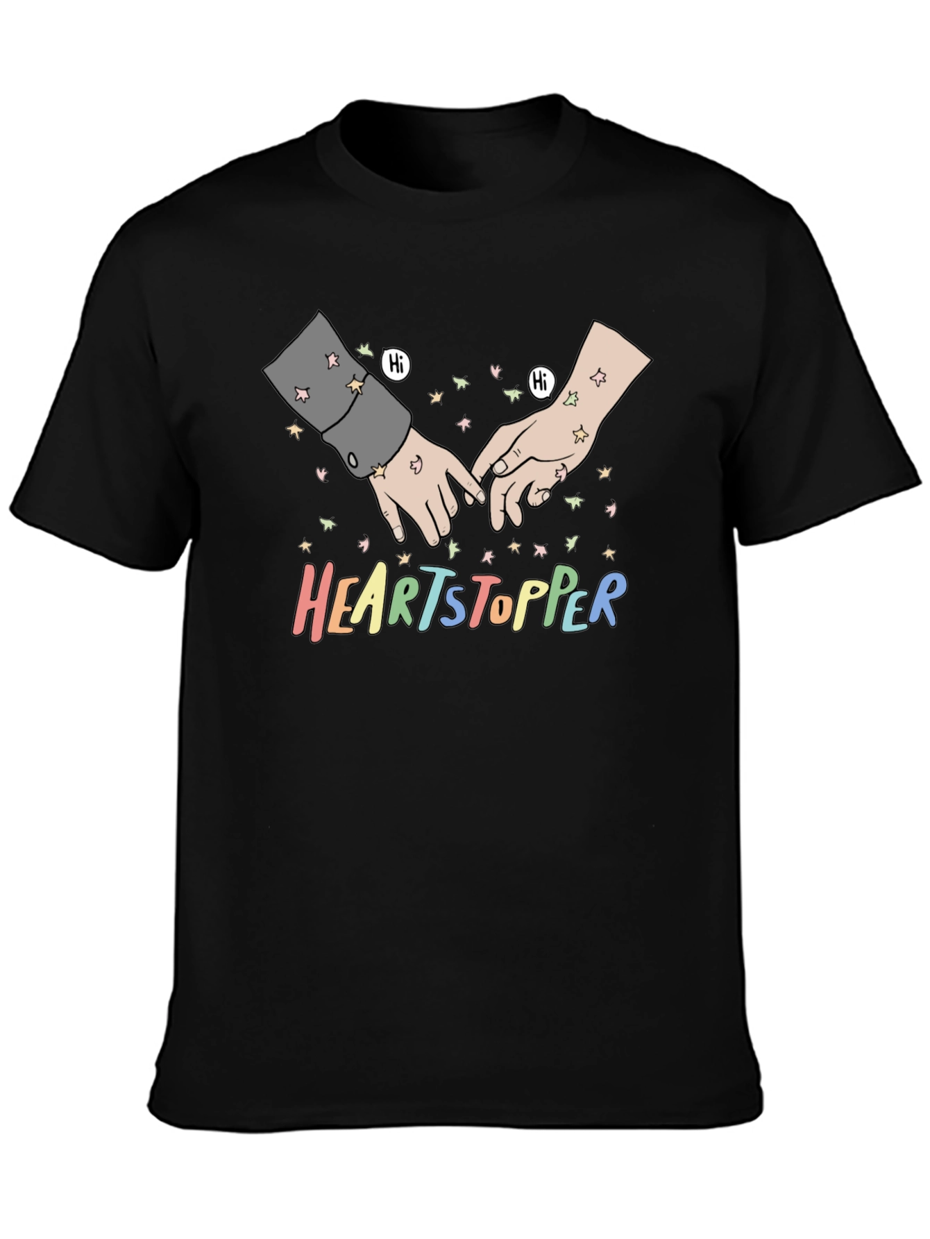 Heartstopper Hand Drawn Graphic Tee - Black