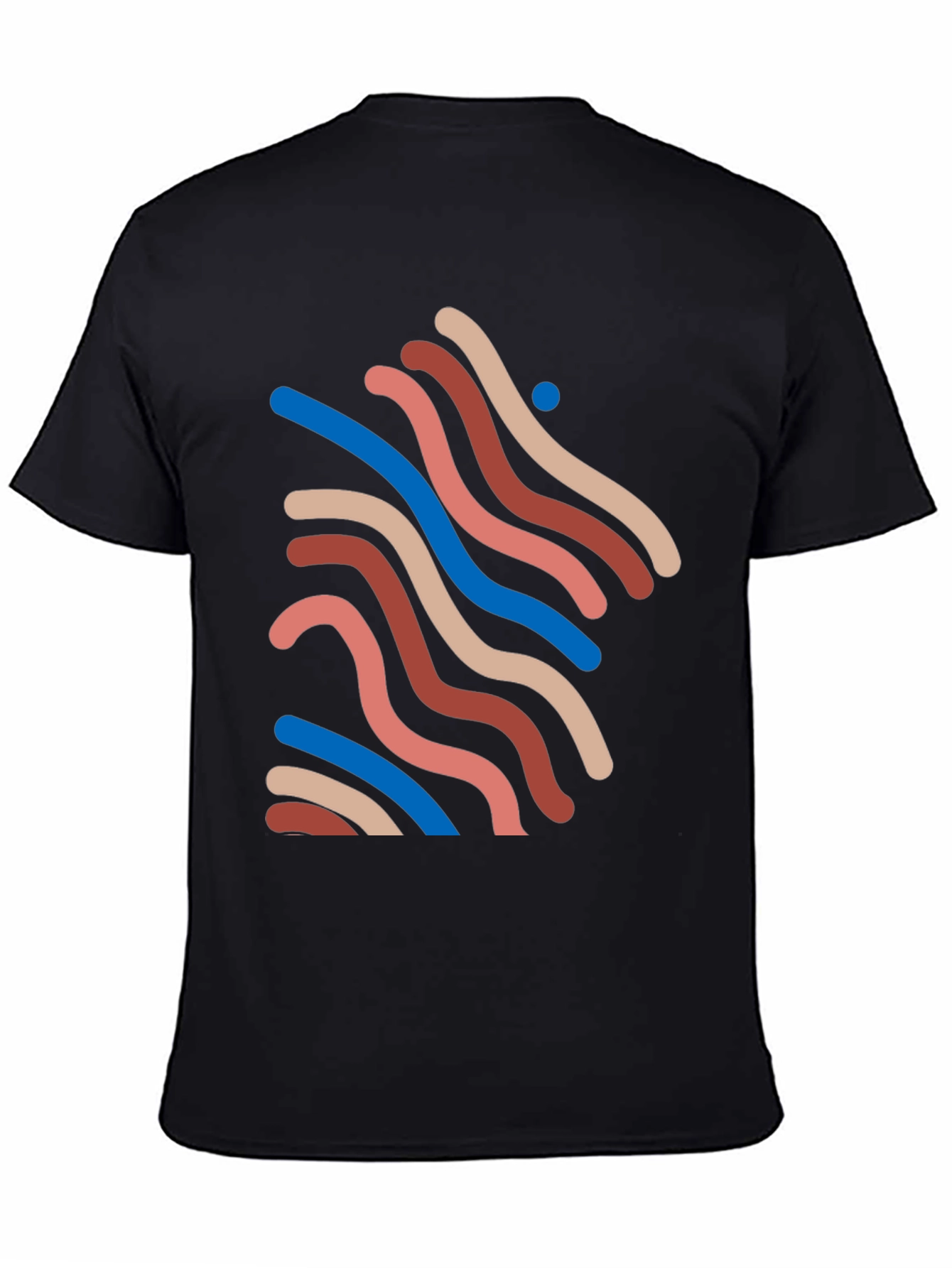 Modern Art Graphic Tee - Black Casual T-Shirt