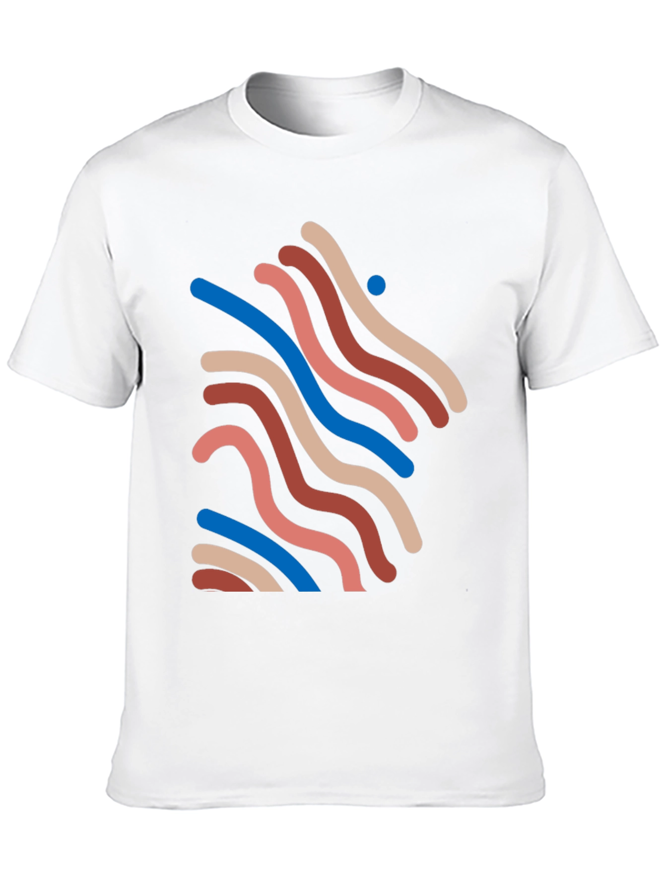 Modern Art Graphic Tee - Black Casual T-Shirt